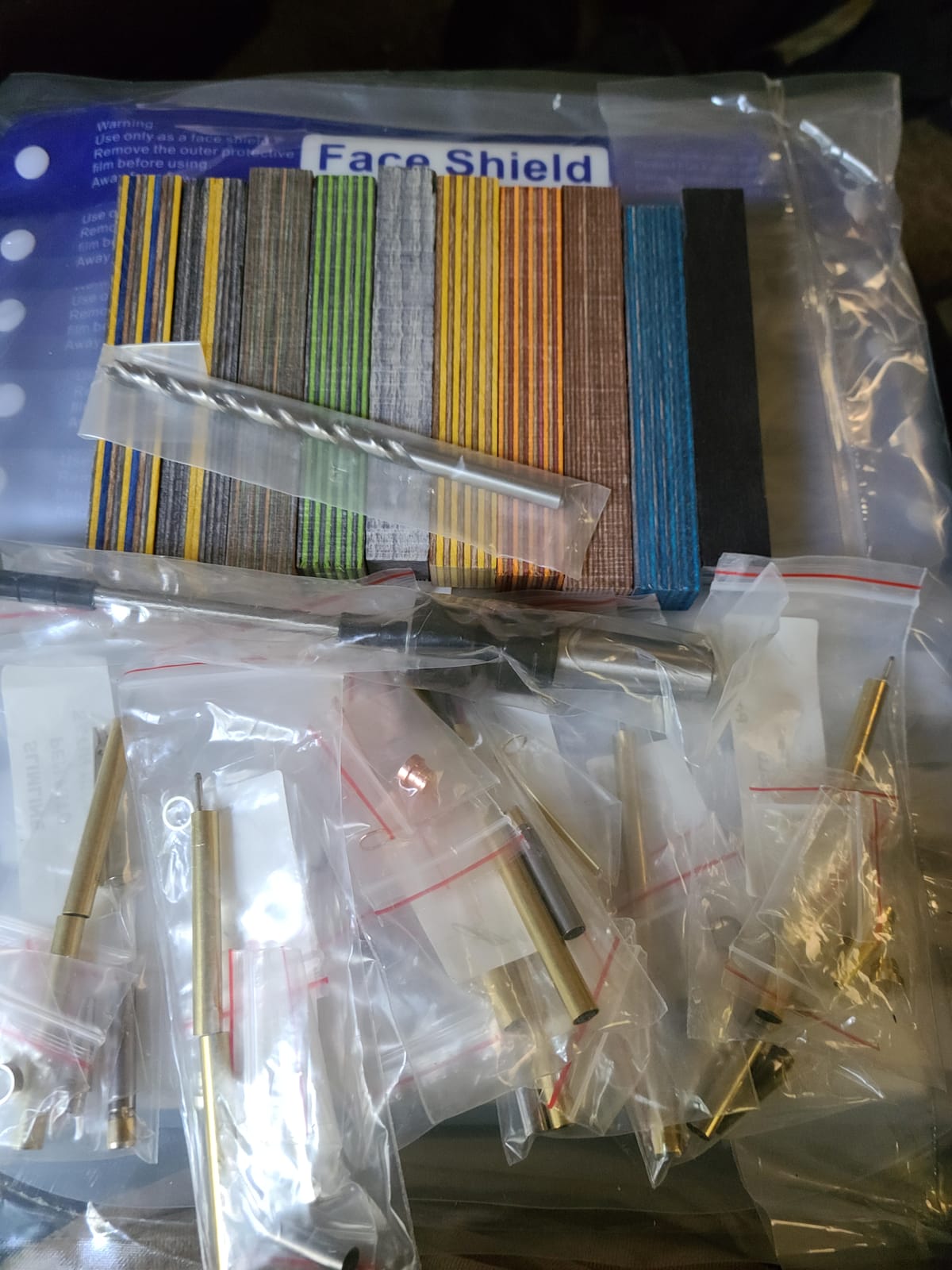PKM 27 pc Slimline Pen Kit Starter Kit BUNDLE with 5 Bushings, Maxi-Mandrel #2 Morse Taper, Spectraply Wood, 10 assorted Slimline Pen Kits, Carry Case customer photo 2