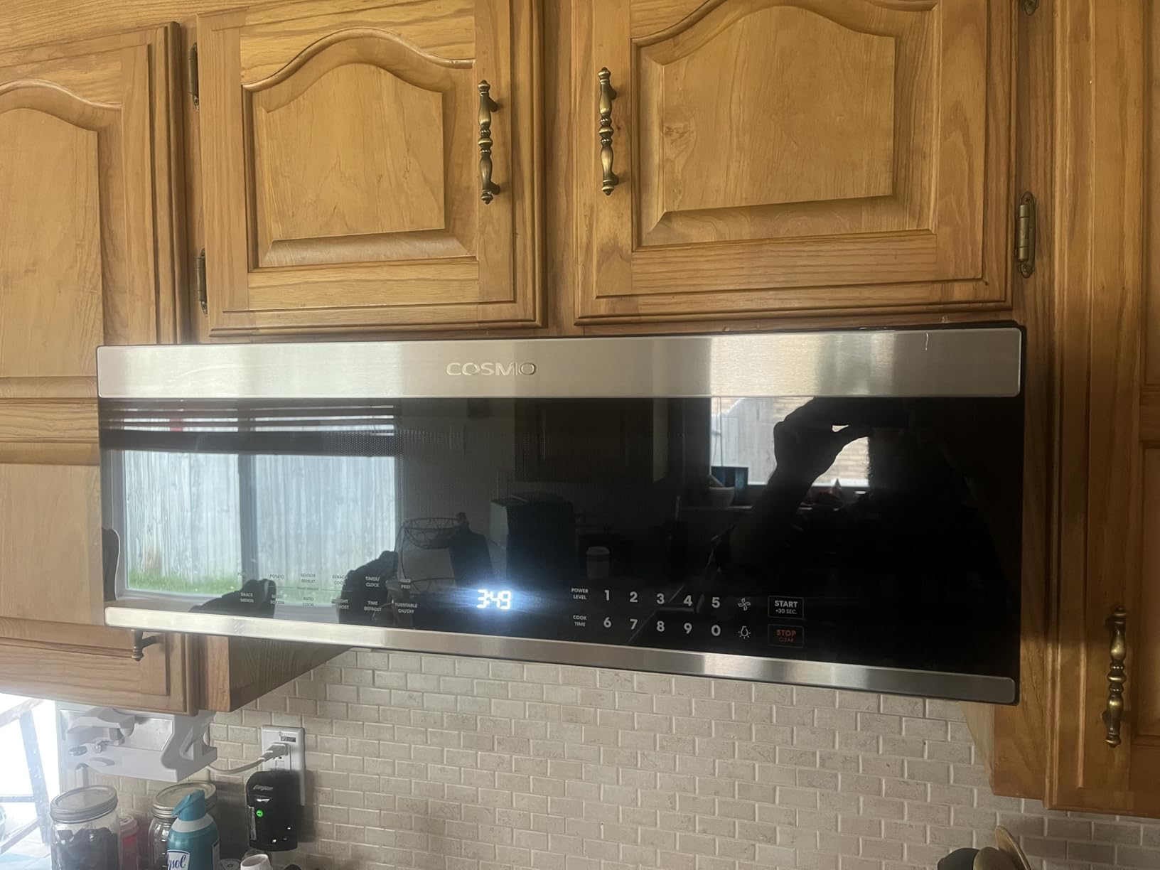 24 in. Stellar Coll 1.3 cu ft Over the Range Microwave, Vent Fan, Stainless | Cosmo COS-2413ORM1SS 1000W, Touch Presets, Black Glass, Sensor Cooking, Automatic Defrost, LED Light, Child Safety Lock customer photo 1