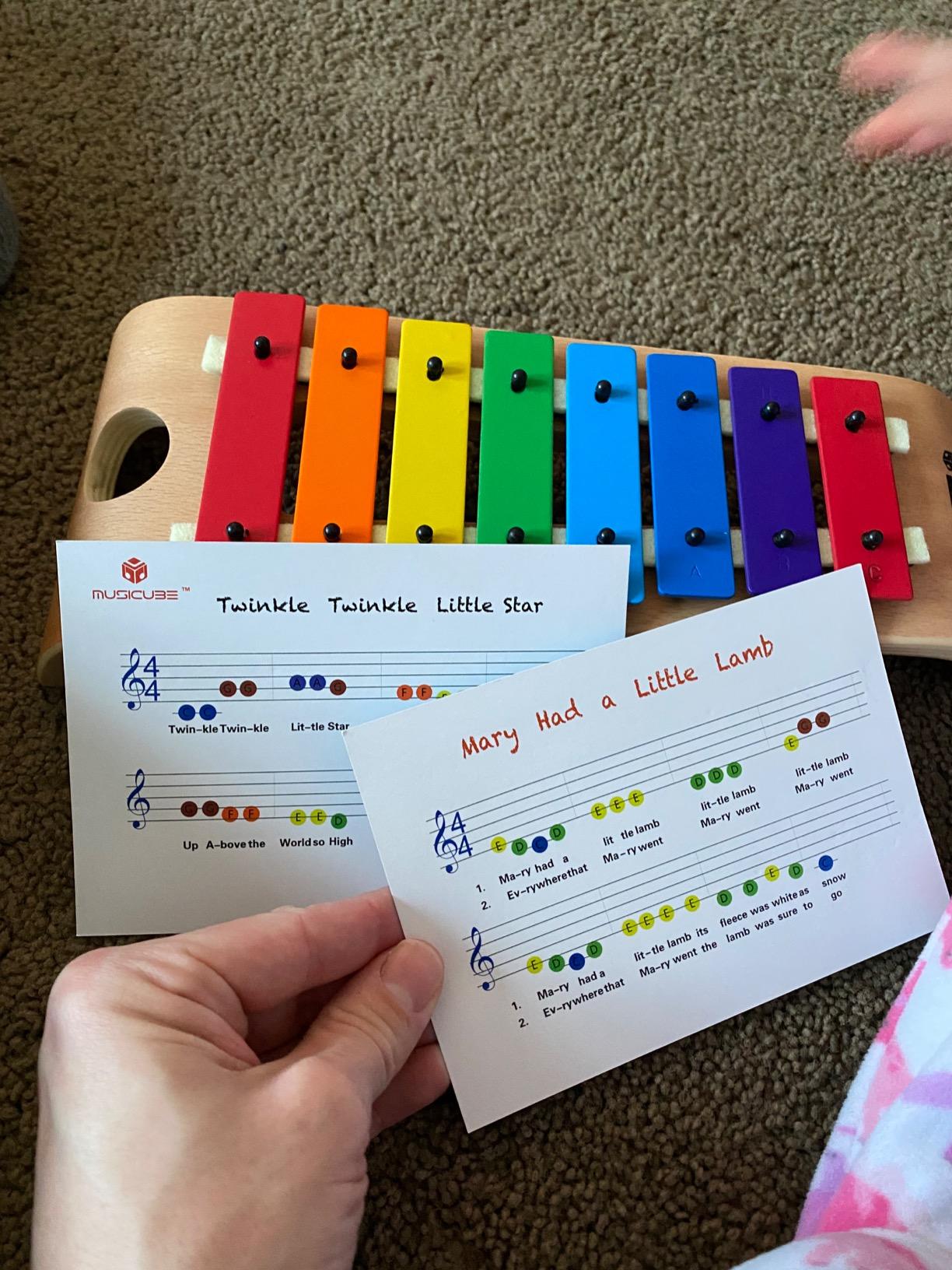 Xylophone for Kids Wooden Xylophone with Mallets Orff Music Instrument for Educational Preschool Learning Baby Percussion Kit Professional Tuning Gift Choice for Children customer photo 2