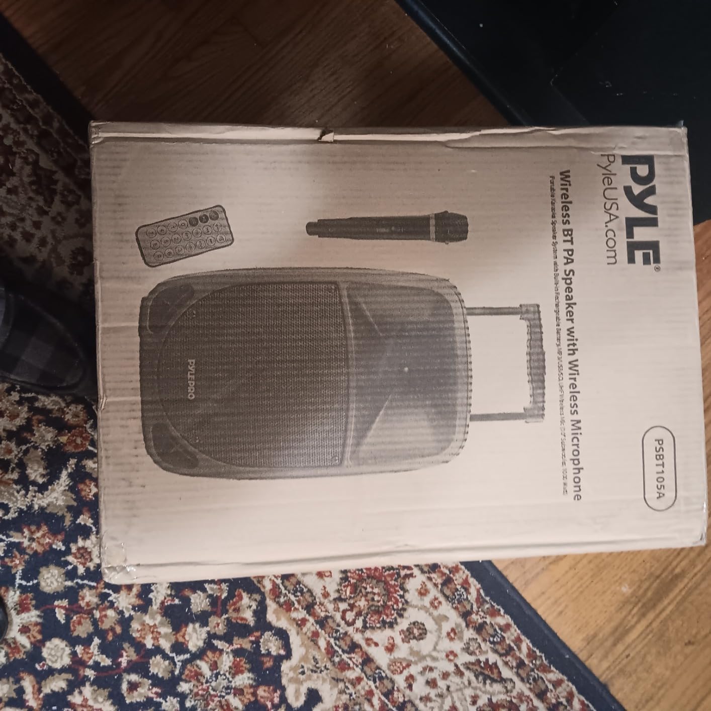 Pyle PSBT105A - 1000W Portable Bluetooth PA Speaker, 10'' Subwoofer, UHF Wireless Mic, MP3/USB/SD, Rechargeable Battery, LED Battery Indicator Lights customer photo 1