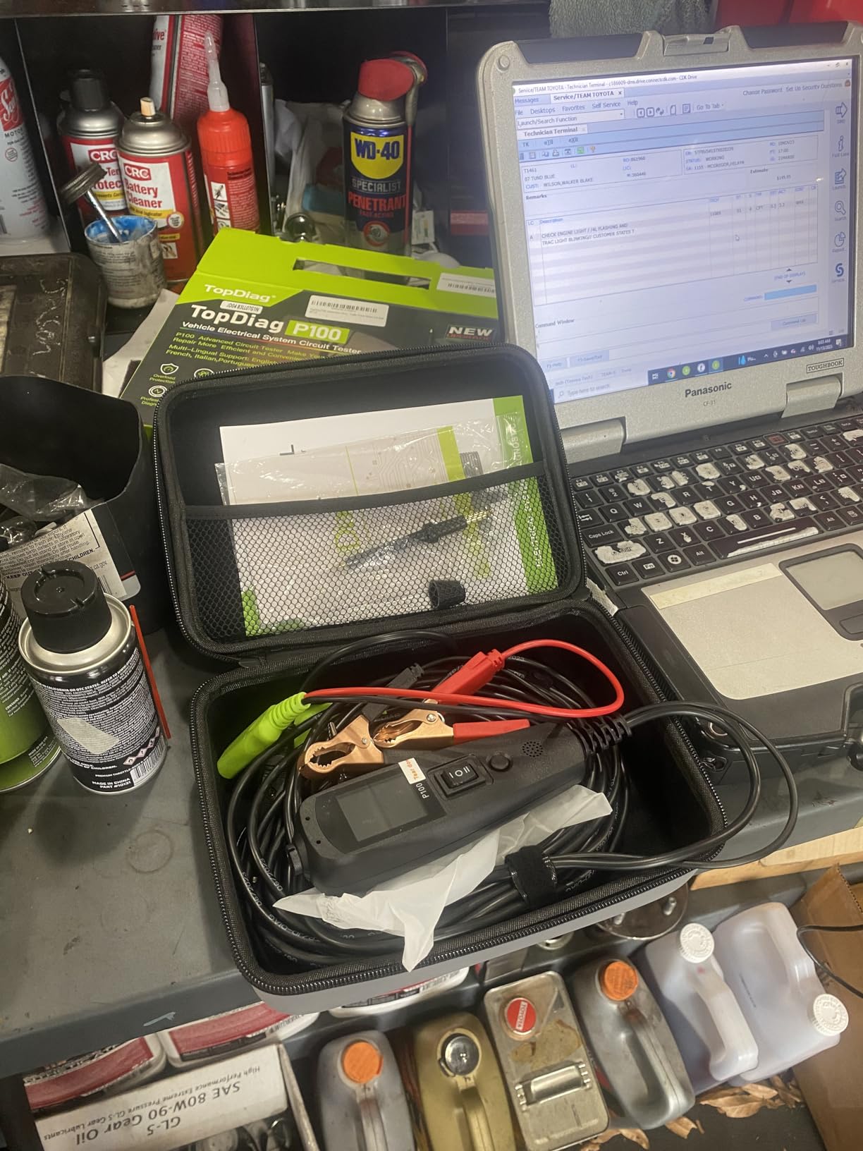 Circuit Tester Automotive, Power Circuit Probe Tester, Circuit Breaker Finder, Test Light Automotive with 40FT Cable, Car Fuse Tester, AC DC 12V 24V Car Diagnostic Tool, Topdiag P100 customer photo 2