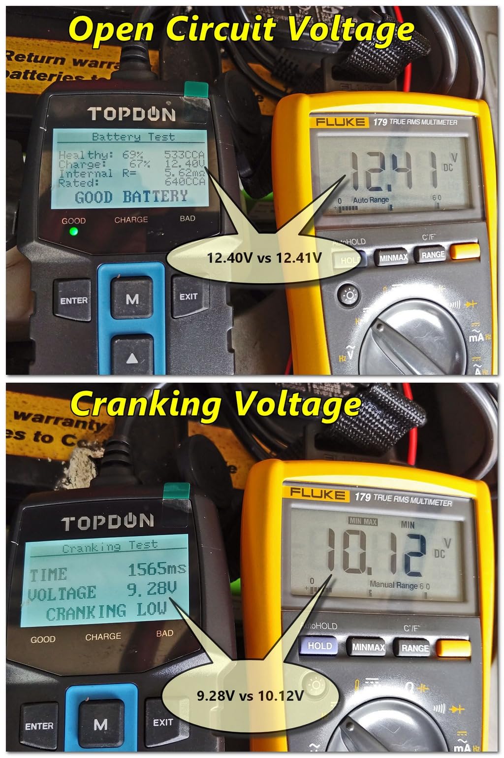 TOPDON BT100 12V Car Battery Tester, Automotive Battery Load Tester customer photo 2