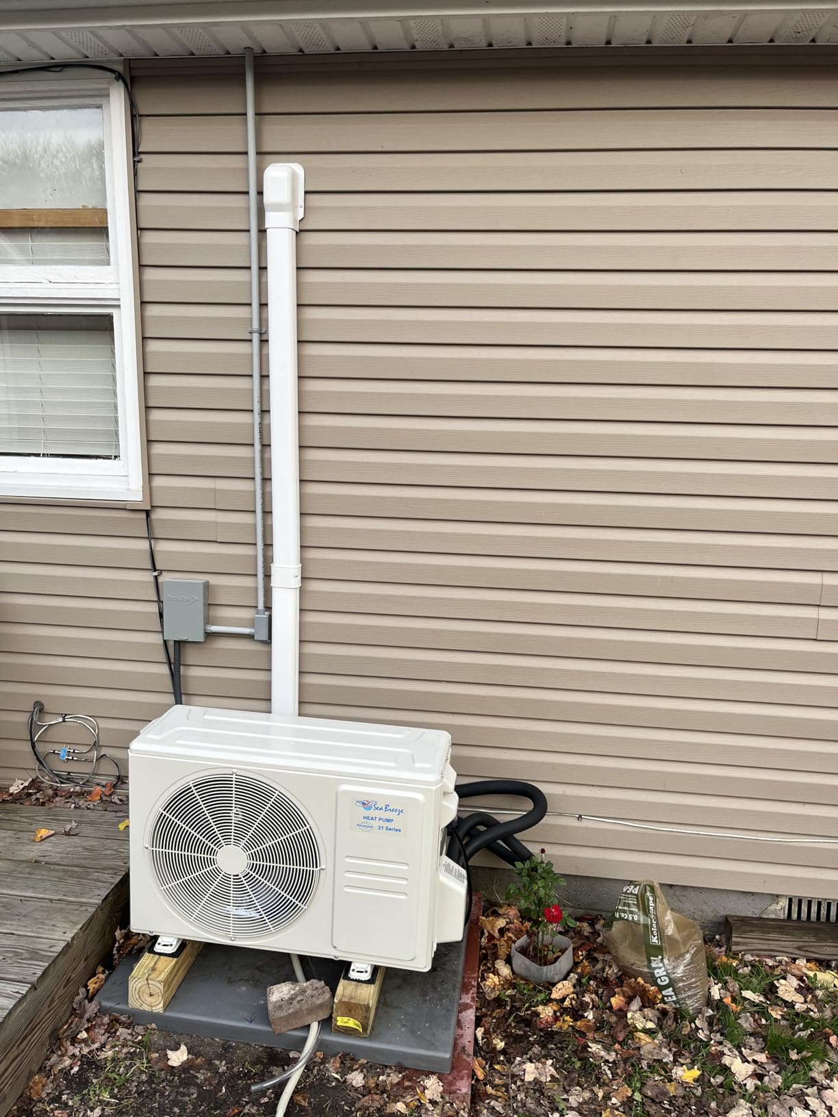 3'' 17 Ft Mini-Split Line Set Cover, AC Pipe Cover Line Hide Lineset Kit customer photo 1