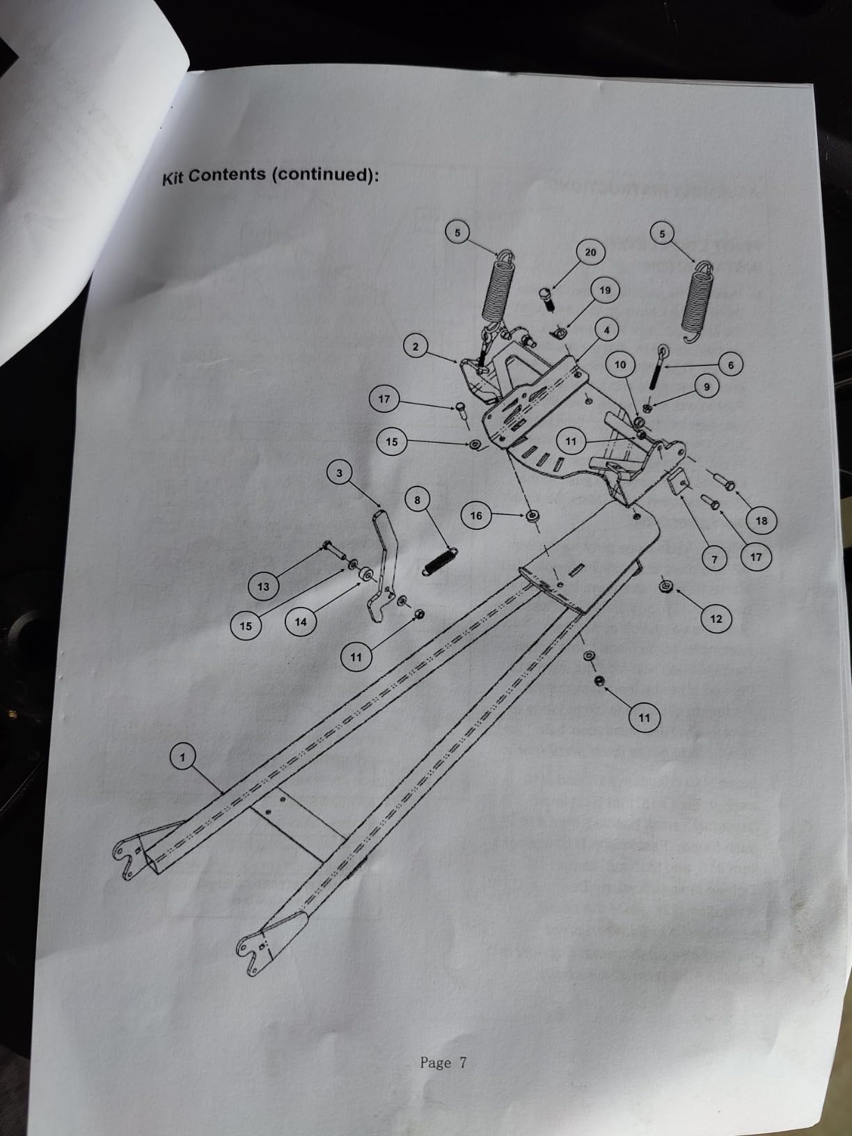 KUAFU Snow Plow Blade Universal Kit Steel Adjustable 48