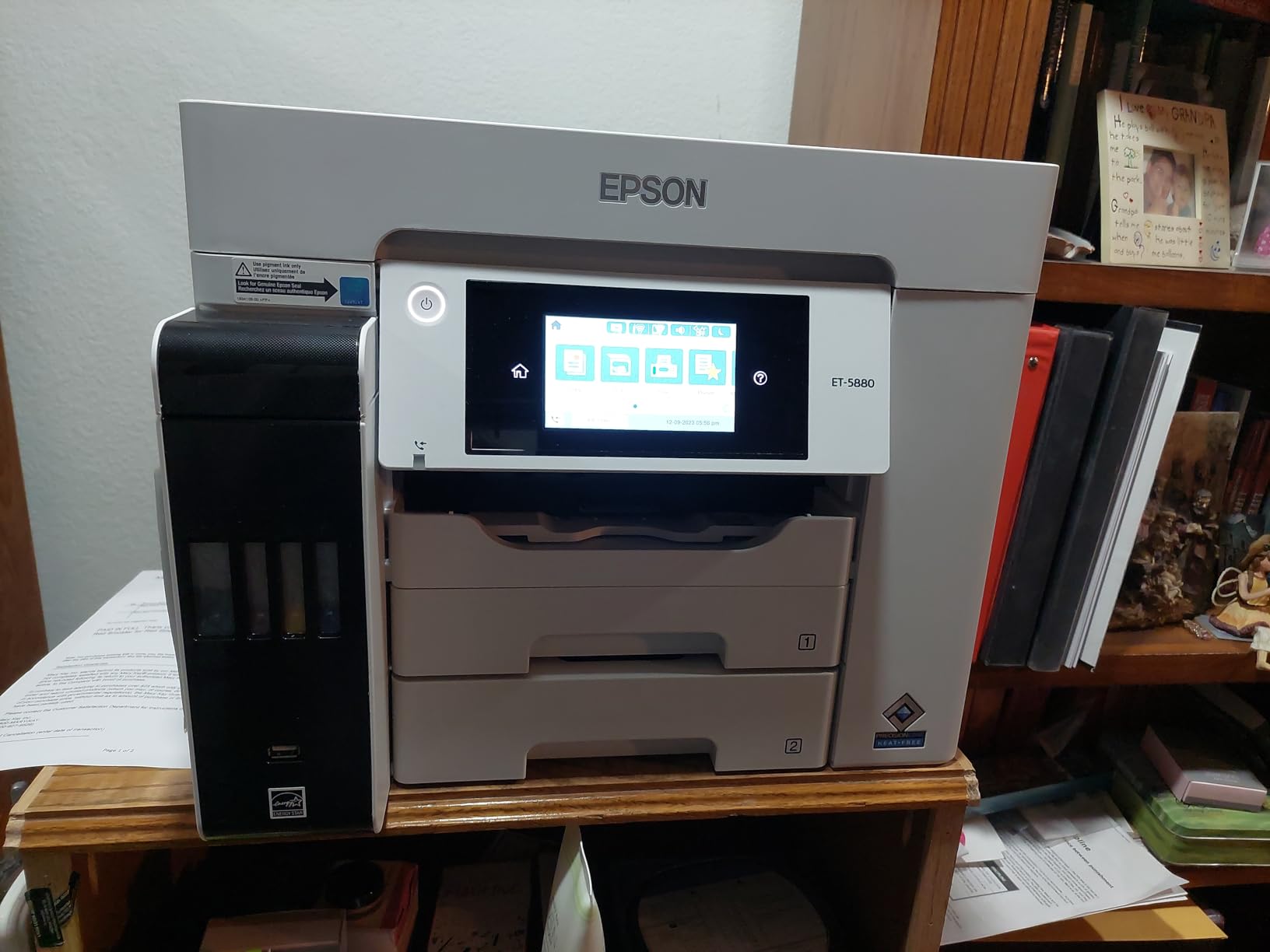 Epson EcoTank Pro ET-5800 Wireless Color All-in-One Supertank Printer with Scanner, Copier, Fax and Ethernet, White customer photo 2
