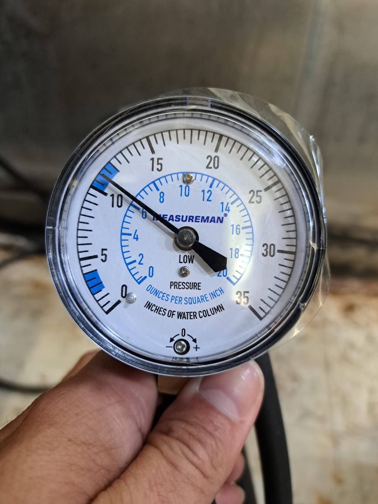 MEASUREMAN Natural Gas or LP Gas Manifold Pressure Test Kit, 0-35