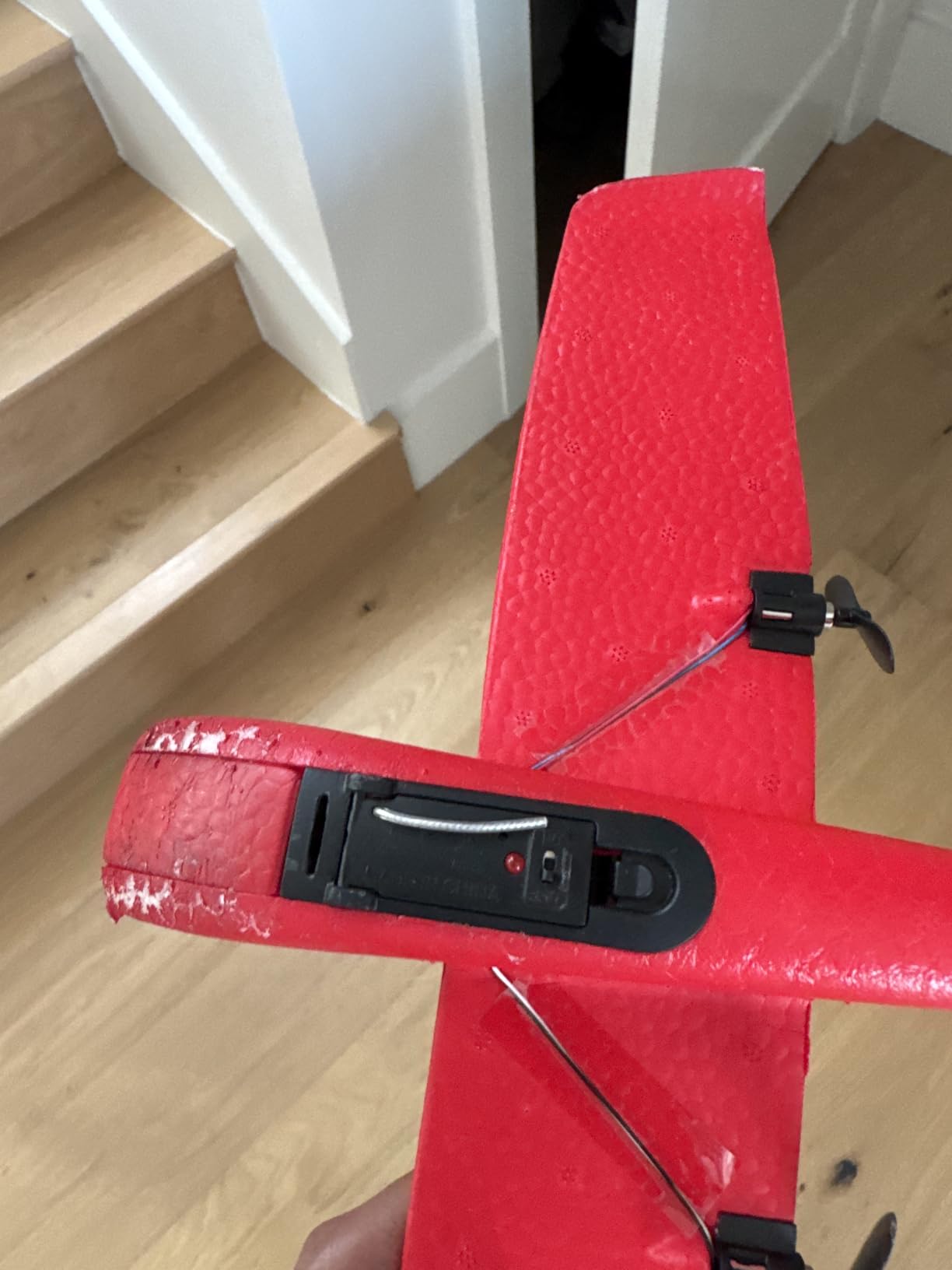 HAWK'S WORK 2 CH RC Airplane, RC Plane Ready to Fly, 2.4GHz Remote Control Airplane, Easy to Fly RC Glider for Kids & Beginners (Red) customer photo 2