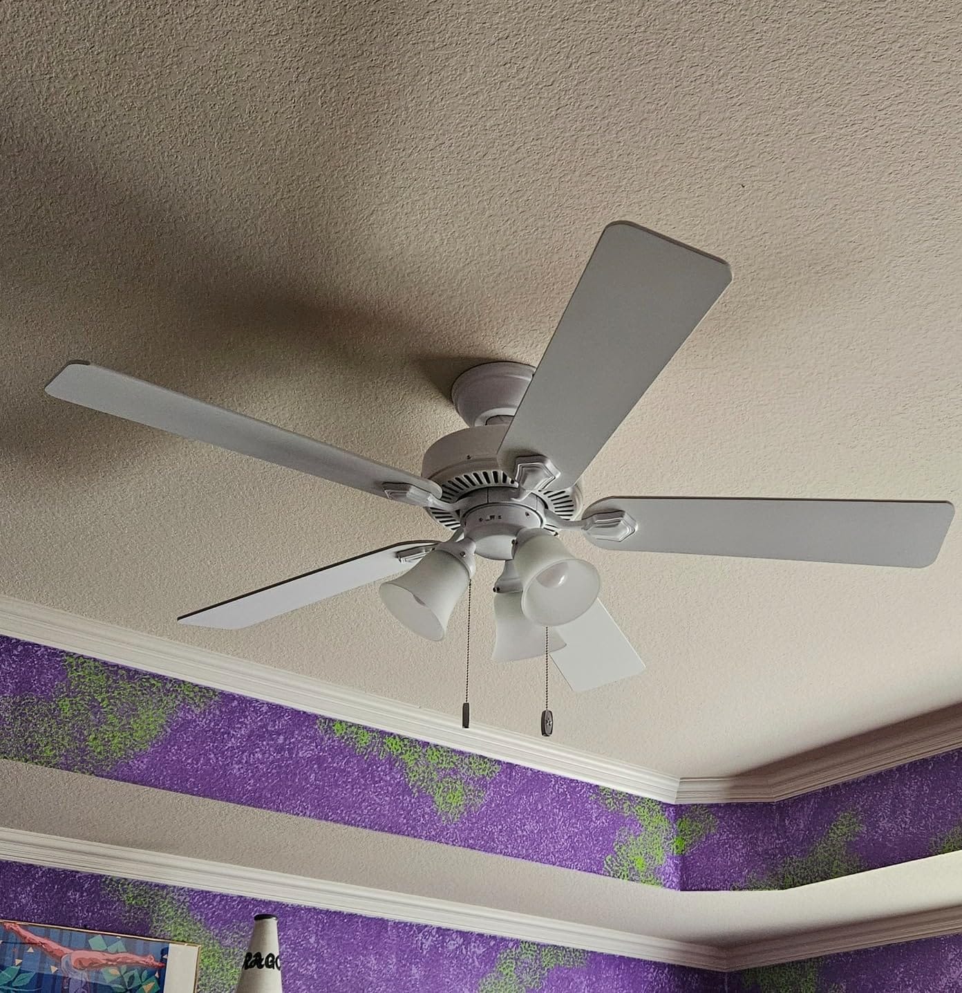 Hunter Swanson, Indoor, Ceiling Fan, with LED Lights, 44 inch, Fresh White customer photo 2