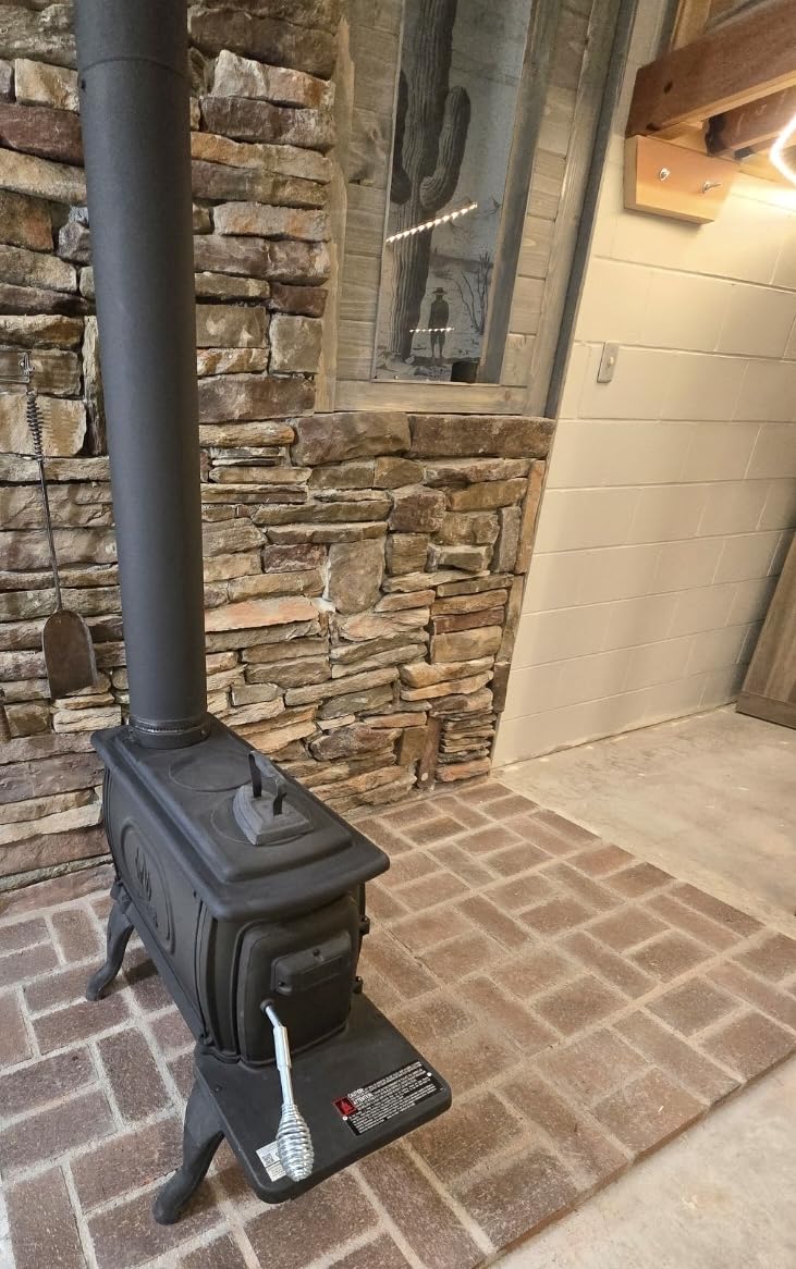 US Stove Company Cast Iron Wood Stove with Cool Touch Safety Handle, Heats up to 54,000 BTUs customer photo 2