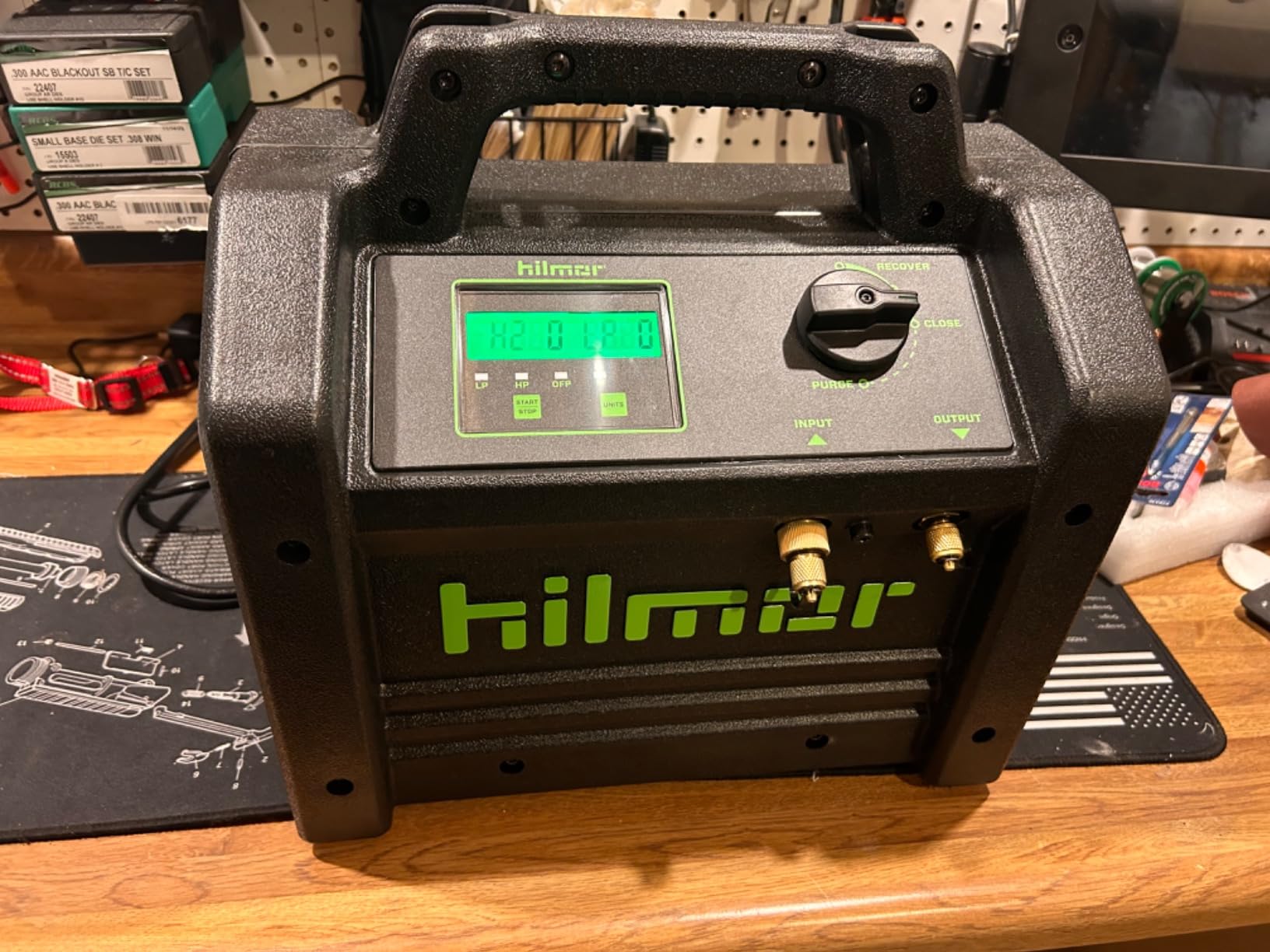Hilmor 1950536 Brushless DC Refrigerant Recovery Machine, HVAC Tools and Equipment, Professional Use, 9.6