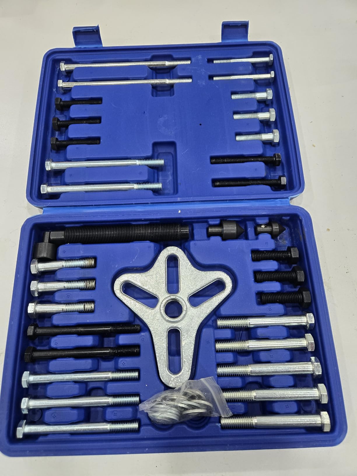 Thorstone 46pcs Harmonic Balancer Puller Set, Steering Wheel Puller, Blue customer photo 2