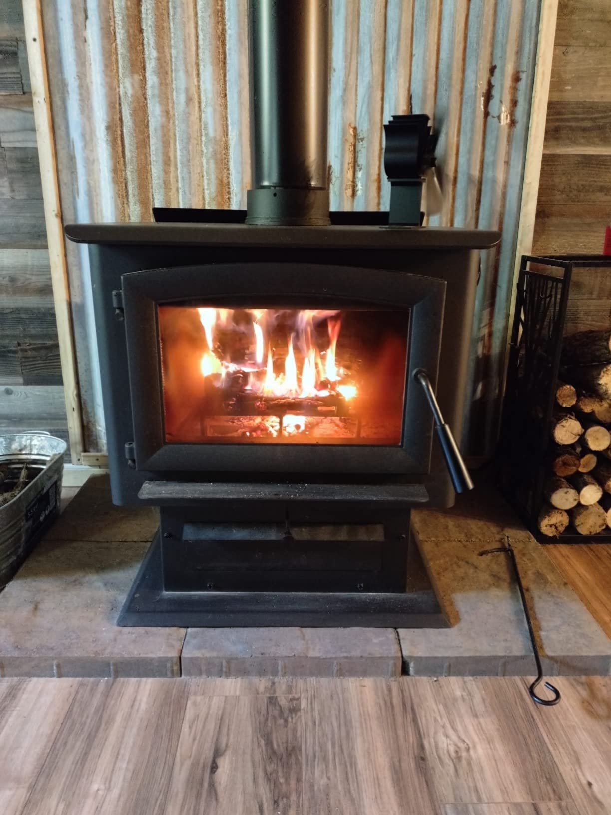 Ashley Hearth AW1120E-P 1,200 sqft Wood Stove with Legs and Pedestal customer photo 2