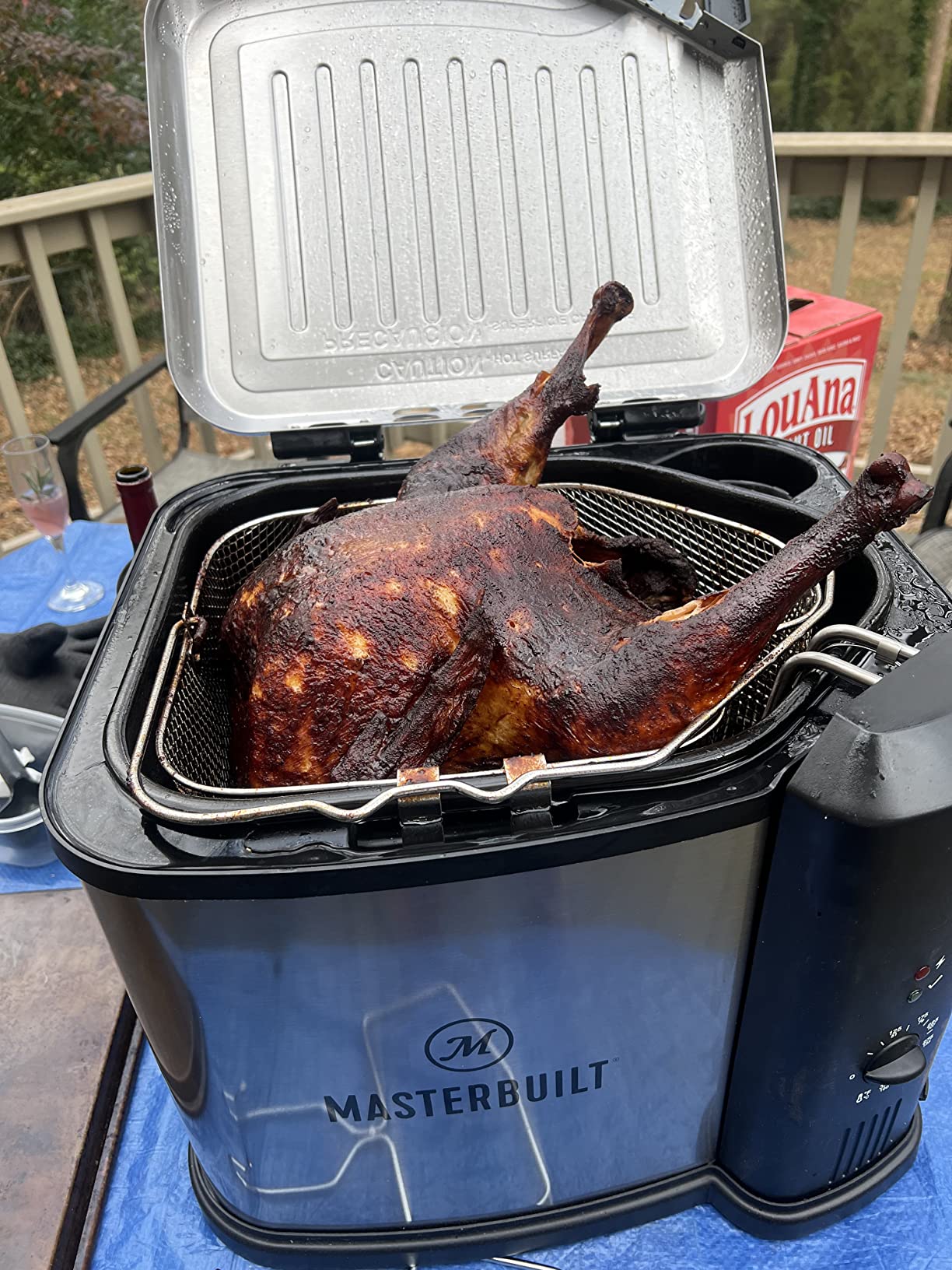 Masterbuilt® 3-in-1 10 Liter XL Electric Turkey Fryer plus Boiler and Steamer Combination with Drain Basket and Breakaway Safety Cord in Stainless Steel customer photo 1