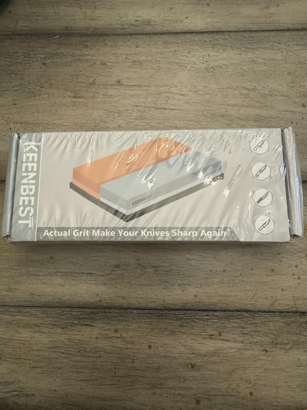 KEENBEST 400 1000 Premium Material Whetstone Sharpening Stone Set 2 Side Kitchen Knife Sharpener Stone Wet Stones for Sharping Knives Kit Non-slip Rubber Base customer photo 1