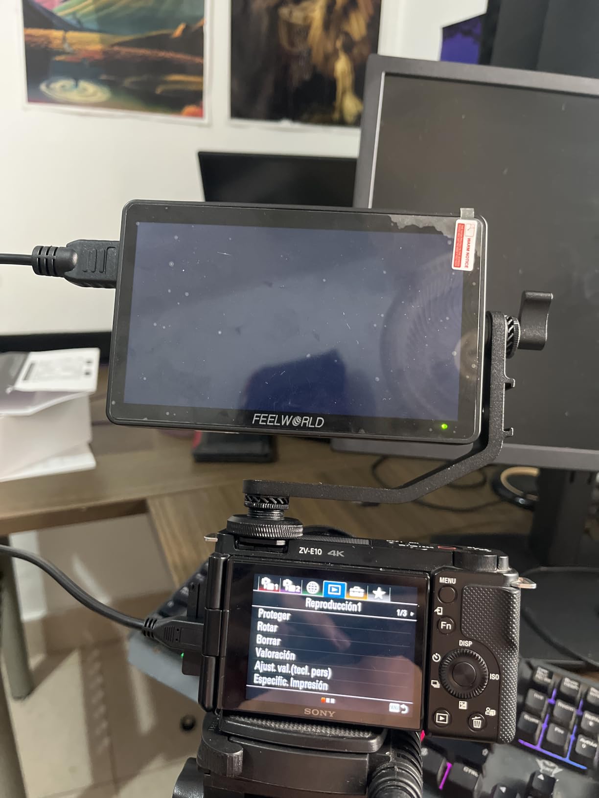 FEELWORLD F5 Pro V4 6 Inch Touch Screen DSLR Camera Field Monitor with 3D LUT F970 External Kit Install for Power Wireless Transmission IPS FHD1920x1080 4K HDMI Input Output 5V Type-c Input Tilt Arm customer photo 2