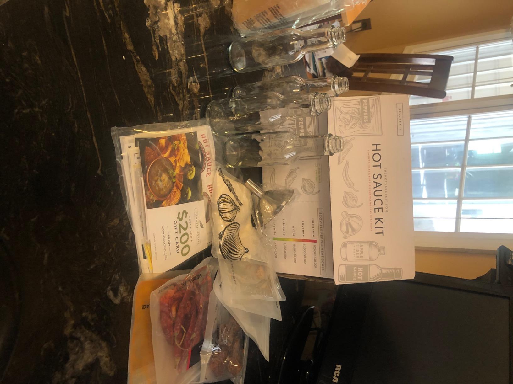 Unique Gift for Men, Deluxe Hot Sauce Making Kit, 3 Varieties of Chili Peppers, Gourmet Spice Blend, 3 Bottles, 16 Fun Labels, Make your own sauce, Nice Gift For Dad, Brother, Uncle, Guys. (Deluxe Kit) customer photo 2