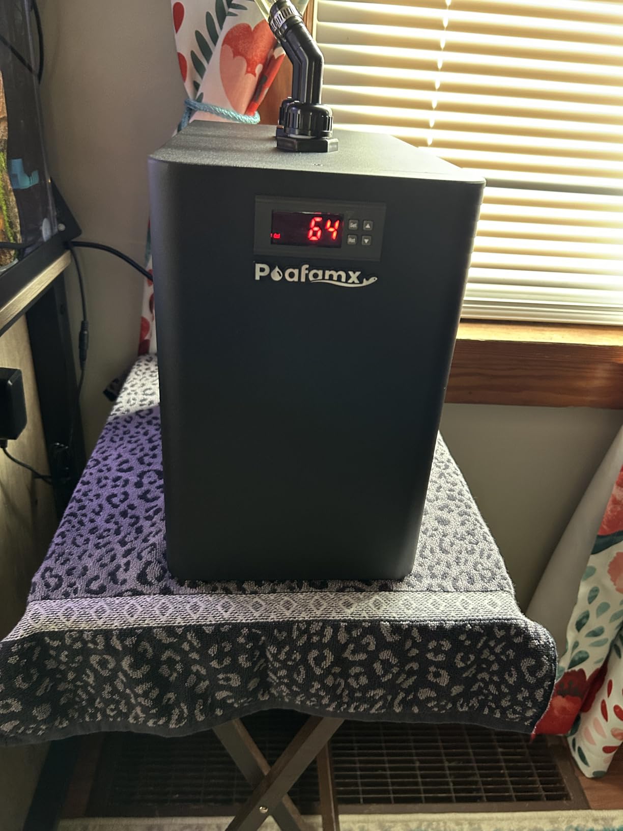 Poafamx 1/3 HP Aquarium Chiller, Quiet Fish Tank Water Chiller 40-80 Gal customer photo 2