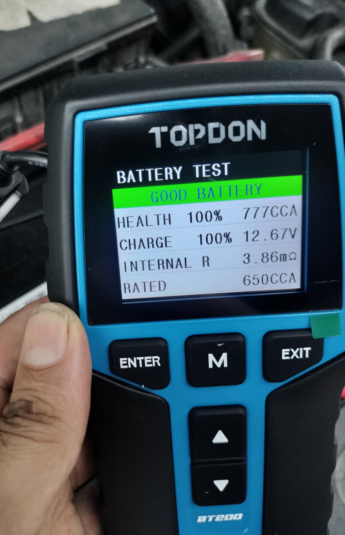TOPDON BT200 Car Battery Tester, 12V/24V, 100-2000 CCA Load Tester customer photo 2
