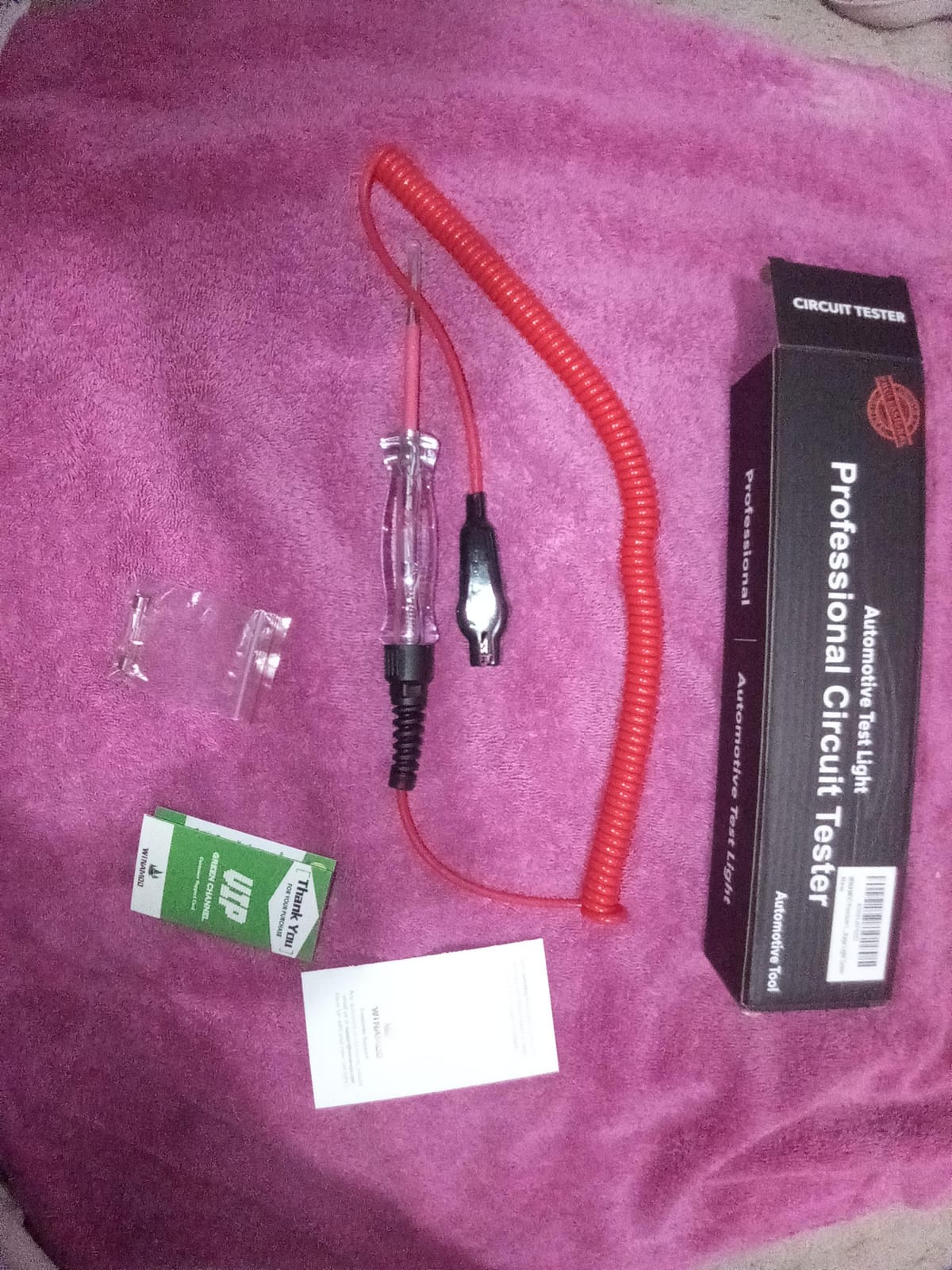 Premium LED Bulb Automotive Circuit Tester, 6-24V Test Light with 135 Inch PU Extended Spring Wire, Sharp Hard Steel Probe Vehicle Circuits Low DC Voltage Light Tester customer photo 1