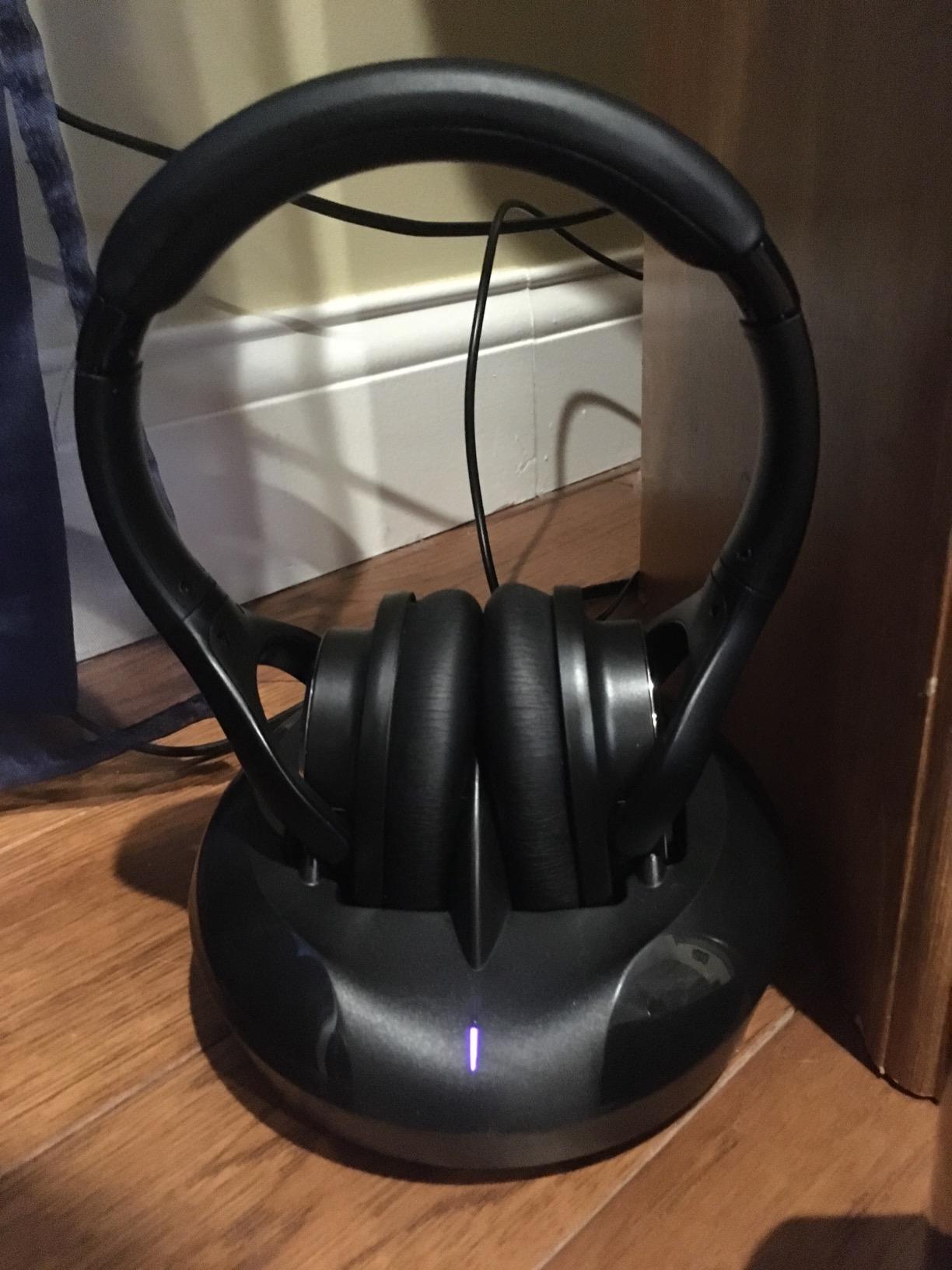 TV Wireless Headphones RF Transmitter Charging Dock for Seniors | Over Ear Headsets Digital HiFi Stereo TV Watching Headsets Ideal Hearing Impaired Parents Works with Optical AUX RCA customer photo 2