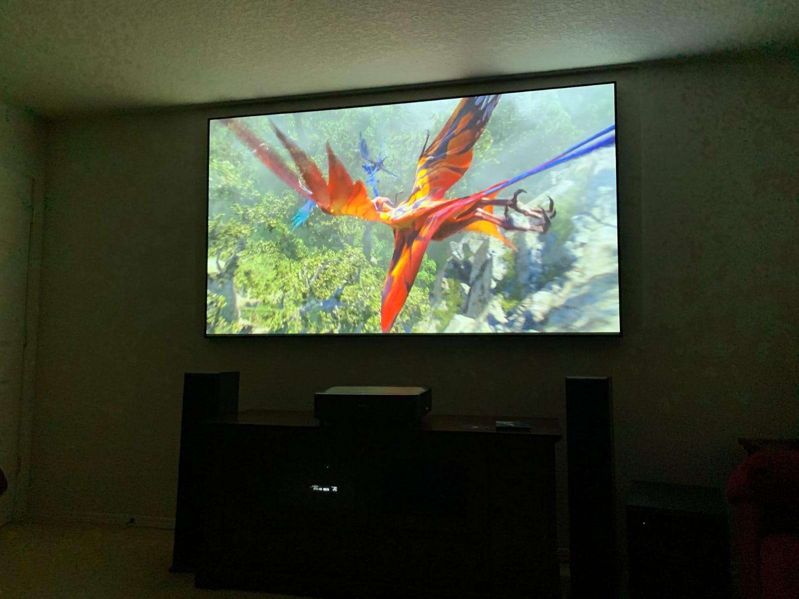 Epson EpiqVision Ultra Short Throw LS300 3LCD Smart Laser Projector, 3600 Lumens Color & White Brightness, HDR, Android TV, Yamaha Speakers, Bluetooth, Sports, Gaming, Movies & Streaming - Black customer photo 1