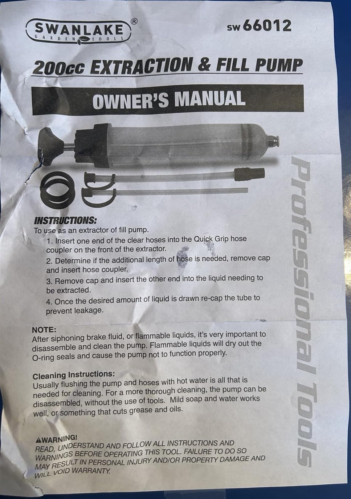SWANLAKE 200cc Fluid Extractor, Extraction&Fill Pump,Fluid Syringe Pump Manual Suction Vacuum Fuel Car Transfer customer photo 1