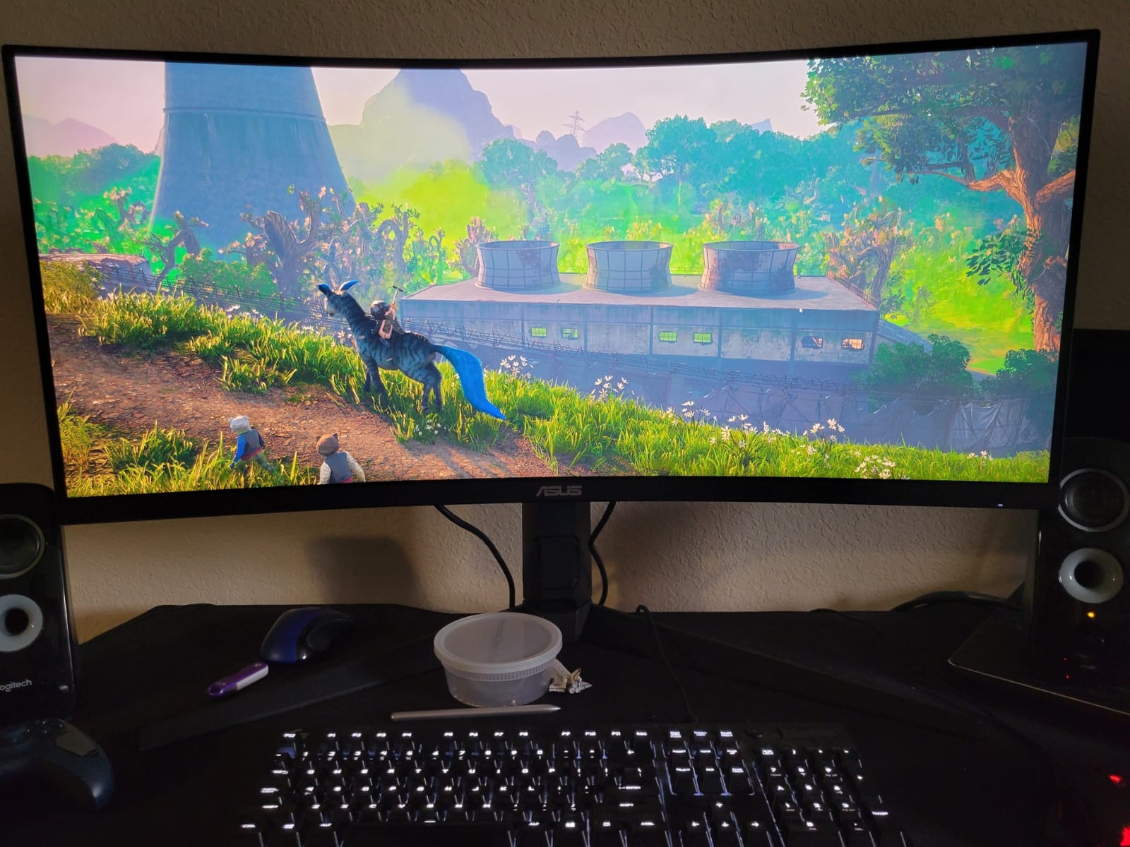 ASUS VG34VQL1B TUF 34 Inch Curved Gaming Monitor - WQHD (3440x1440), 165Hz, 1ms, Extreme Low Motion Blur, FreeSync Premium, Eye Care, Height Adjustable, DisplayHDR 400, DisplayPort, HDMI, USB customer photo 1