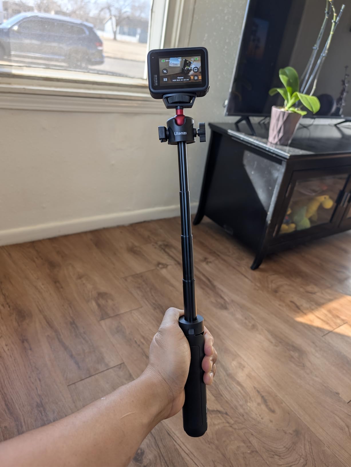 ULANZI MT-16 Extendable Mini Camera Tripod, 4 Levels Adjustment 360° Ball Head Cold Shoe Lightweight Portable Vlog Travel Selfie Stick Handle Grip Desktop Webcam Tripod for DSLR Action Camera customer photo 1