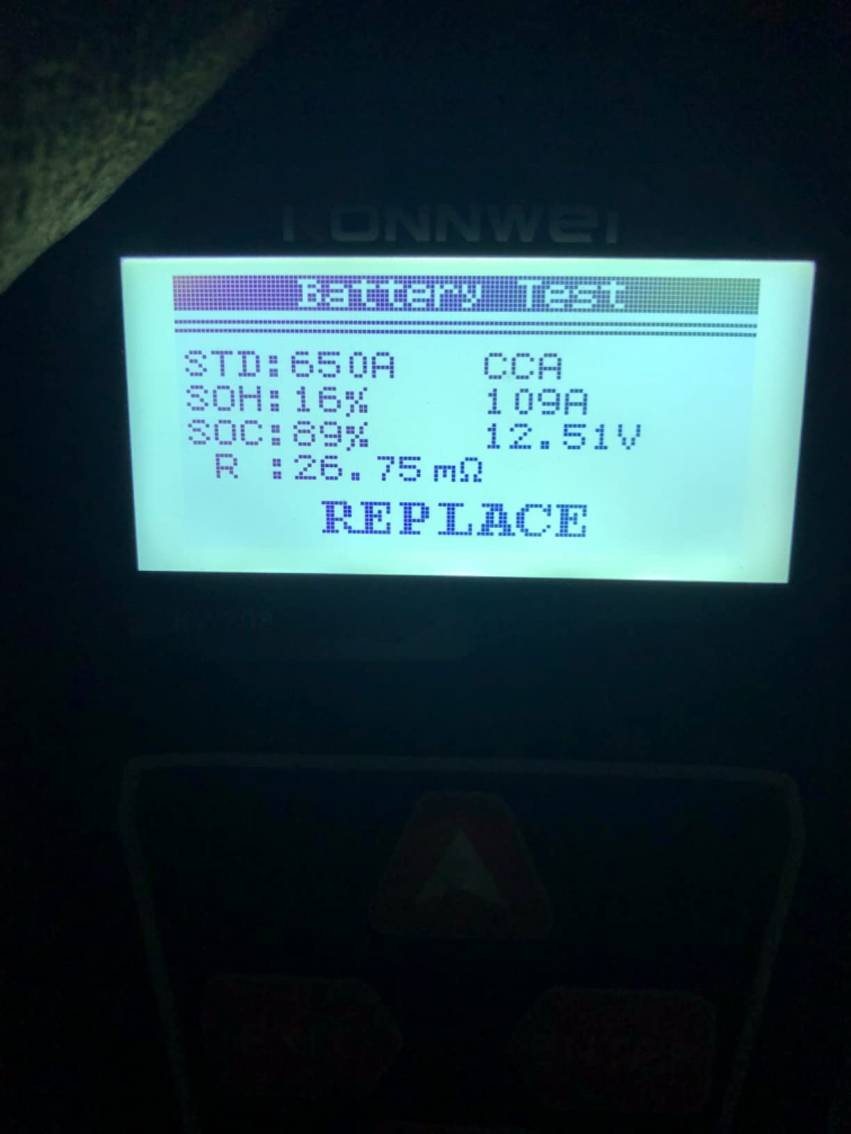 KONNWEI KW208 12V Car Battery Tester, Battery Load Tester Automotive 12V Alternator Starter Tester Digital Auto Battery Analyzer Charging Cranking System Tester for Car Truck Marine Motorcycle Boat customer photo 2