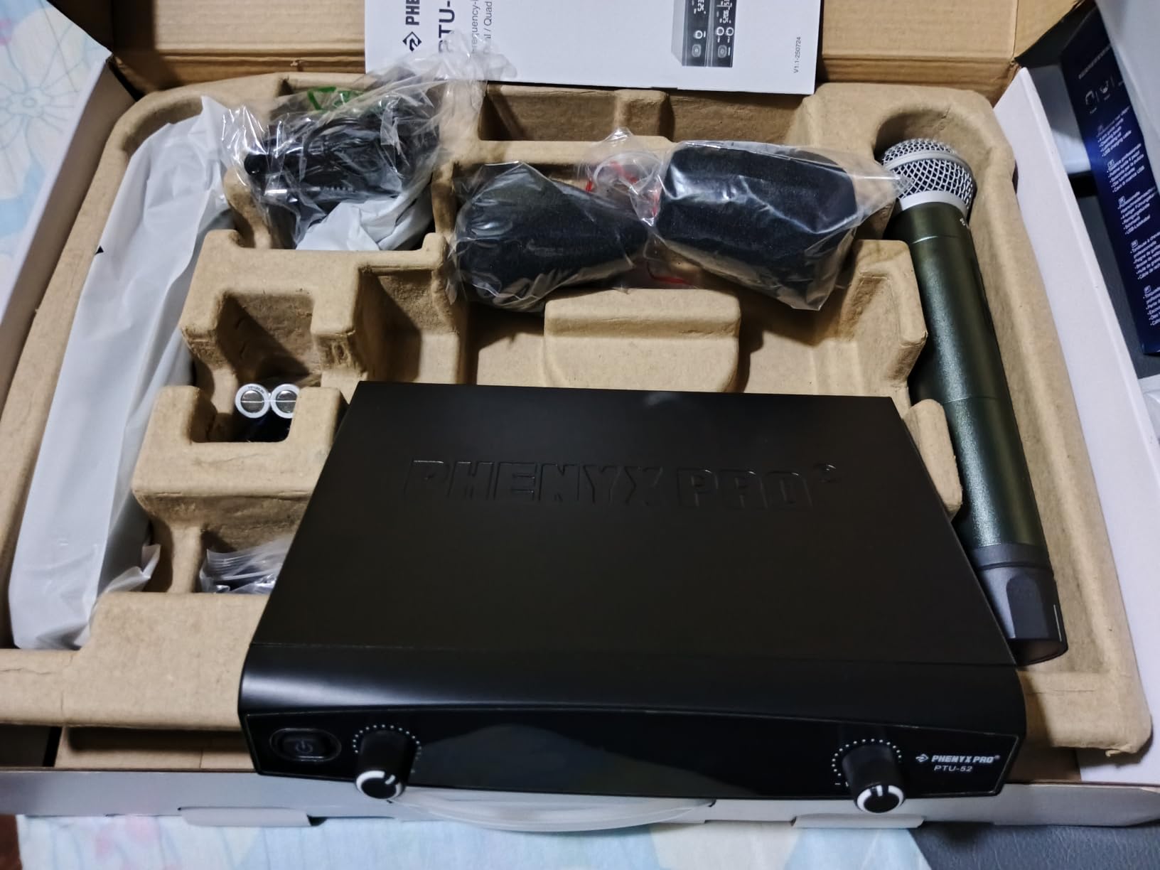 Phenyx Pro Dual UHF Tunable Frequency Wireless Microphone System PTU-52-2H | 2 Metal Mics, 2 x 30 Frequencies, 200 ft Range, Live Vocals, Karaoke, Church Services, Singing, Wedding, DJ Events customer photo 2