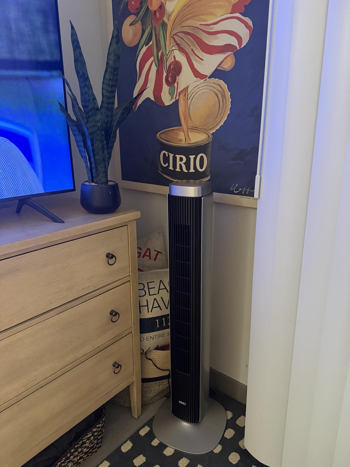 DREO Tower Fan for Bedroom, 90° Oscillating Fans that Blow Cold Air | 26 ft/s Powerful Airflow, 28dB Quiet Fan, 5 Speeds, 4 Cooling Modes, 12H Timer, 40
