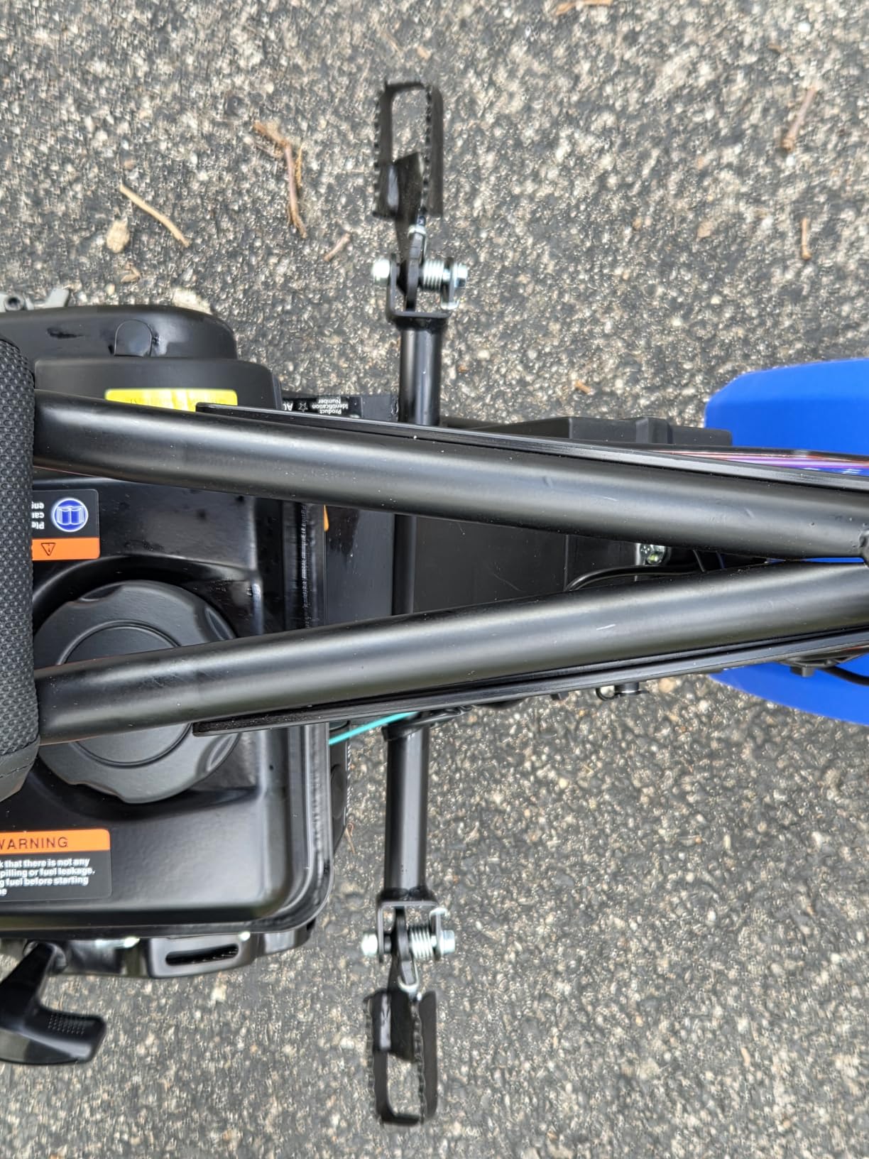 XtremepowerUS Mini Bike 99cc Gas Powered 4-Stroke Engine, 3.5HP Off-Road Trail Motorcycle, Mini Dirt Bike with Headlight, Pull Start for Outdoor Riding (Blue) customer photo 1