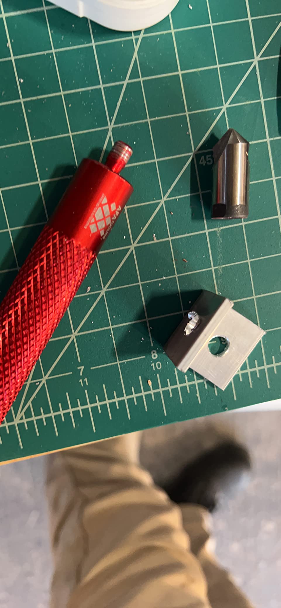 AFA Tooling Deburring Tool Set & 2 Countersink Hand Reamers, Red CNC Handle customer photo 2