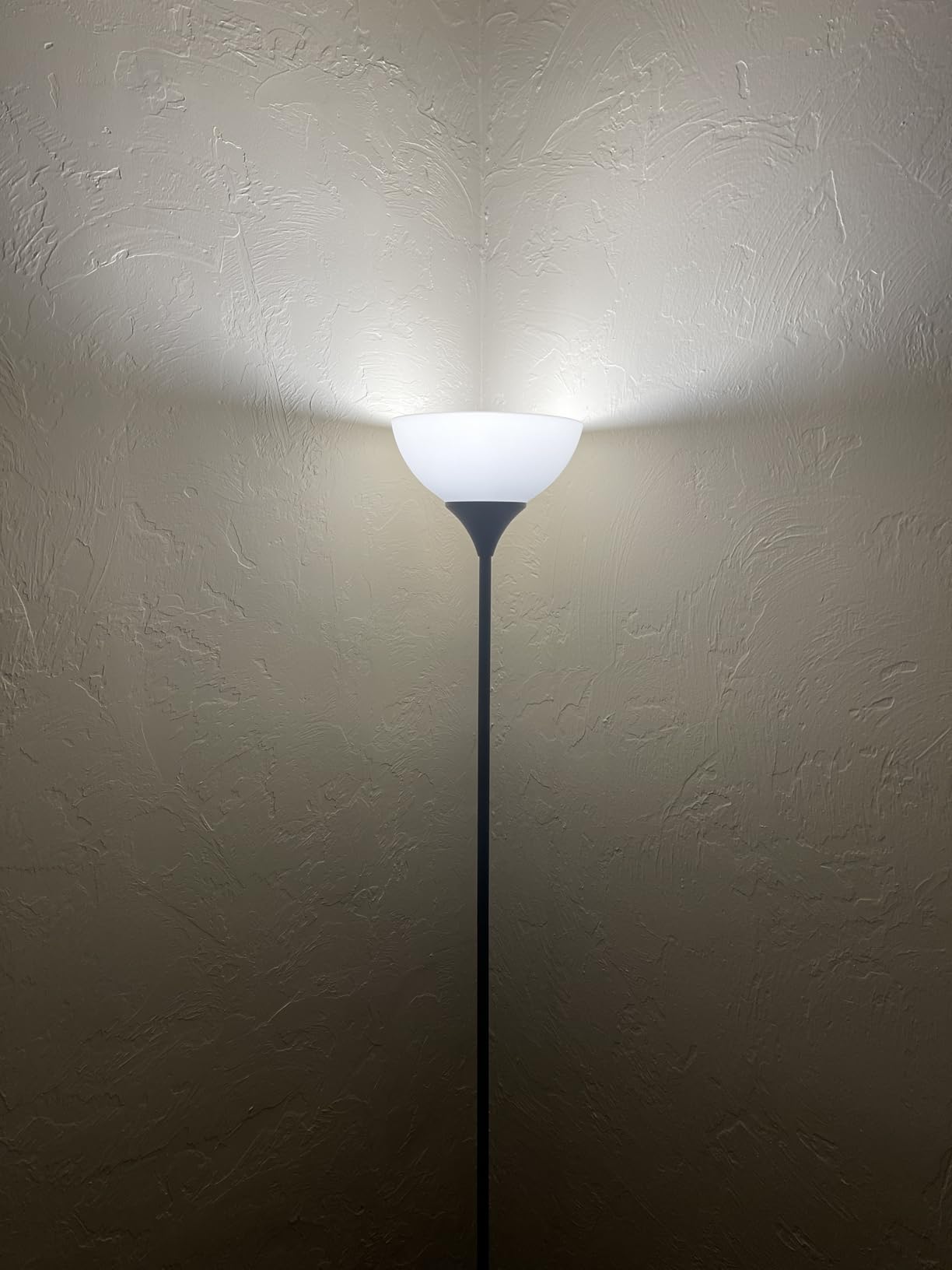PESRAE Floor Lamp, Remote Control, Stepless Brightness & Color Temperature | LED Bulb Included; 3000K-6000K Adjustment, Torchiere Lamp for Living Room, Bedroom or Office, Matte Black customer photo 2
