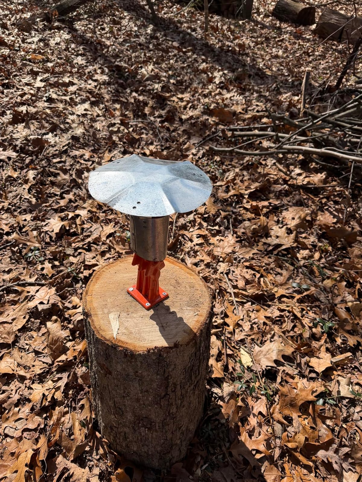 SPEED FORCE Firewood Kindling Log Wood Splitter – No Axe! Wedge Point Splits Firewood, 3 Inch Orange with Safety Cover customer photo 1