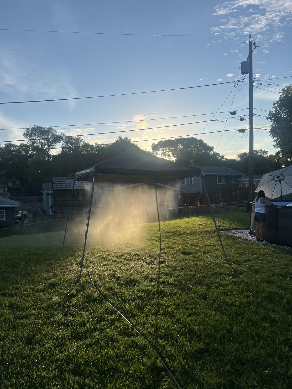 Bonviee 75FT Misters for Outside Patio, 23 Brass Nozzles, 3/4 Inch Adapter customer photo 2