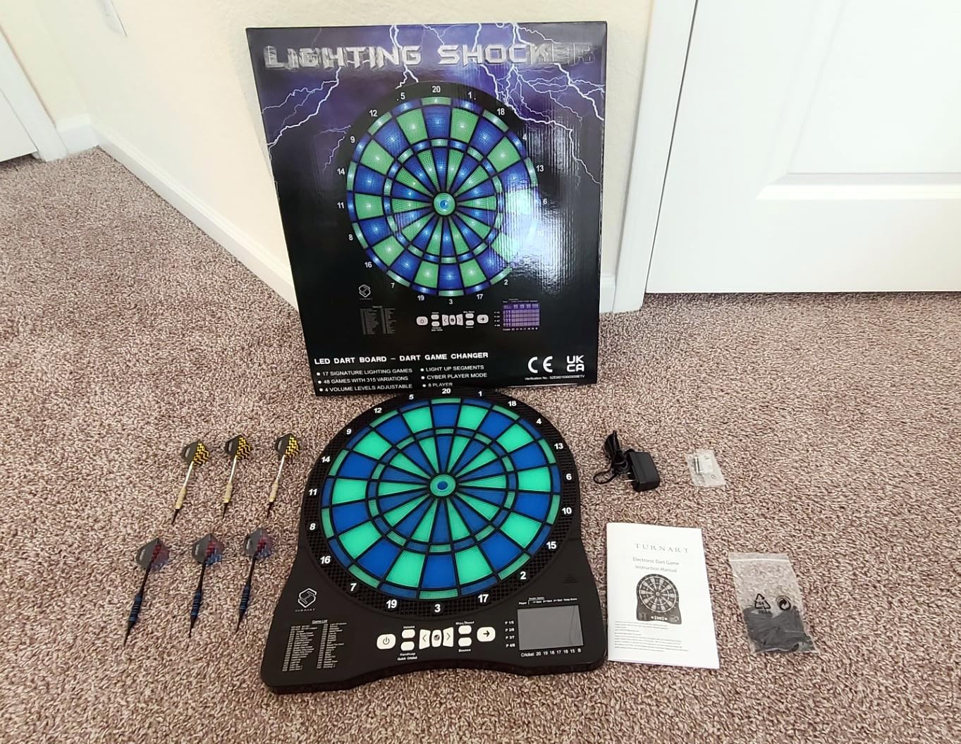 Turnart Electronic Dart Board Automatic Scoring for Soft Tip Darts customer photo 1