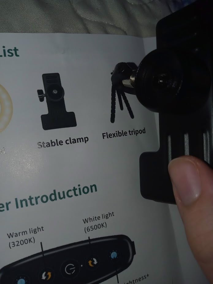 Video Conference Lighting Kit, Ring Light Clip on Laptop Monitor with 5 Dimmable Color & 5 Brightness Level for Webcam Lighting/Zoom Lighting/Remote Working/Self Broadcasting and Live Streaming customer photo 2