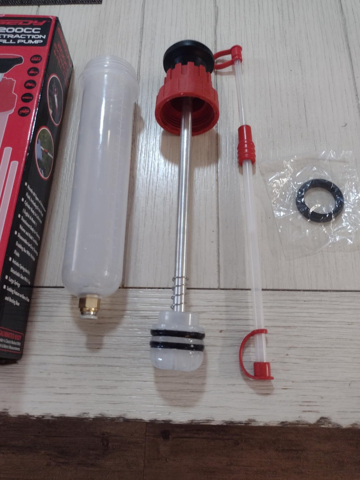 SEDY Fluid Extractor - 200cc Multi-Purpose Syringe, Oil Suction Pump, Manual Extraction and Filling Pump, Automotive Oil Syringe customer photo 2