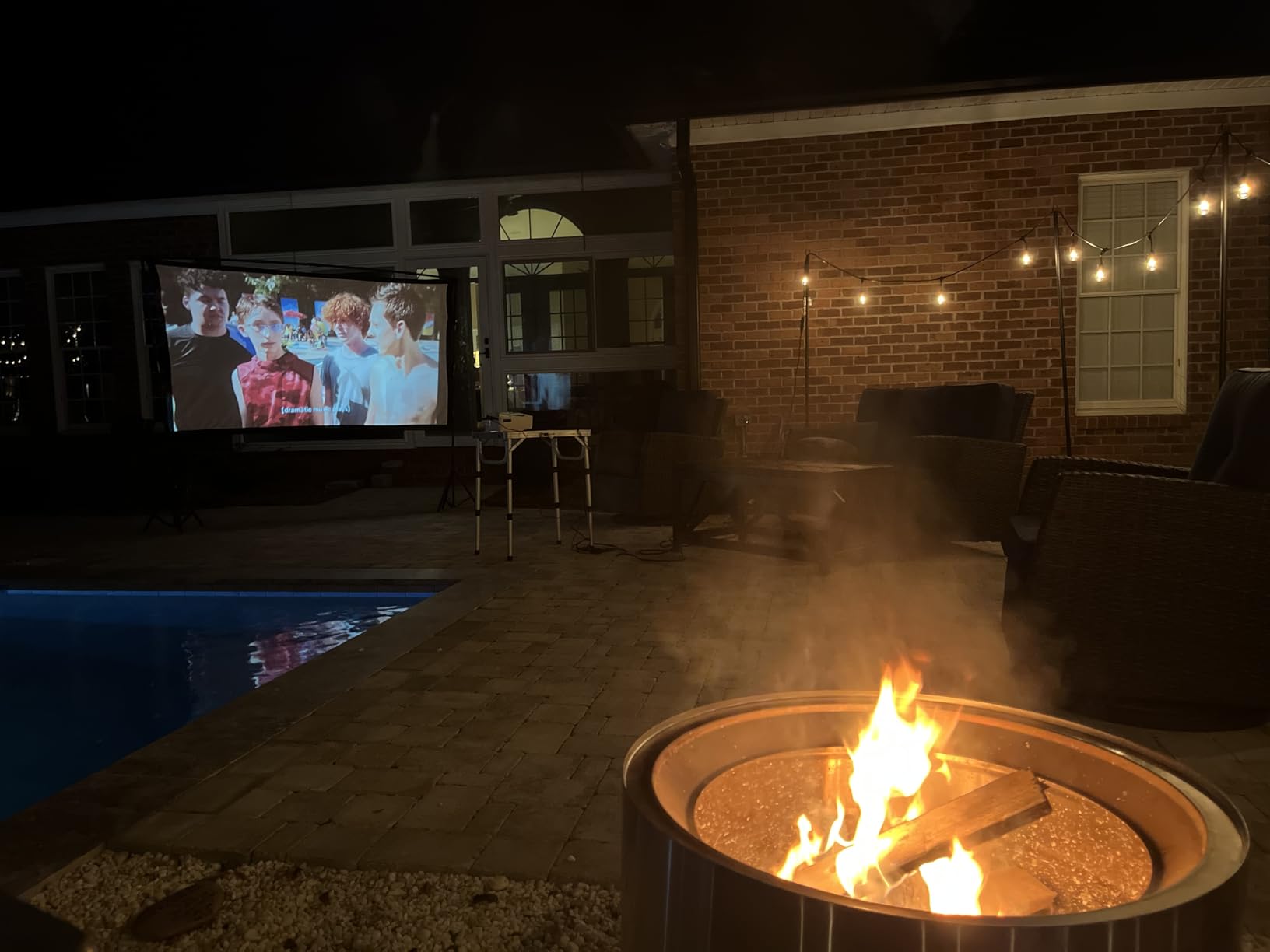 Native 1080P Projector with WiFi 6 and Two-Way Bluetooth, Full HD Video Projector for Outdoor Movies, 300