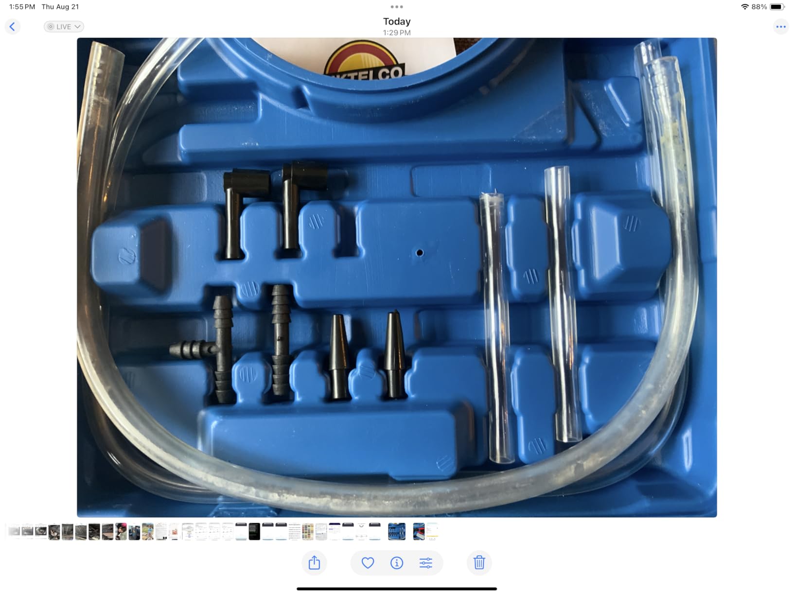 Yonligonju Brake Bleeder Kit with Hand Vacuum Pump with Gauge Adapters Automotive Brake Fluid Bleeding Set for Bike Car Truck (Blue) customer photo 2