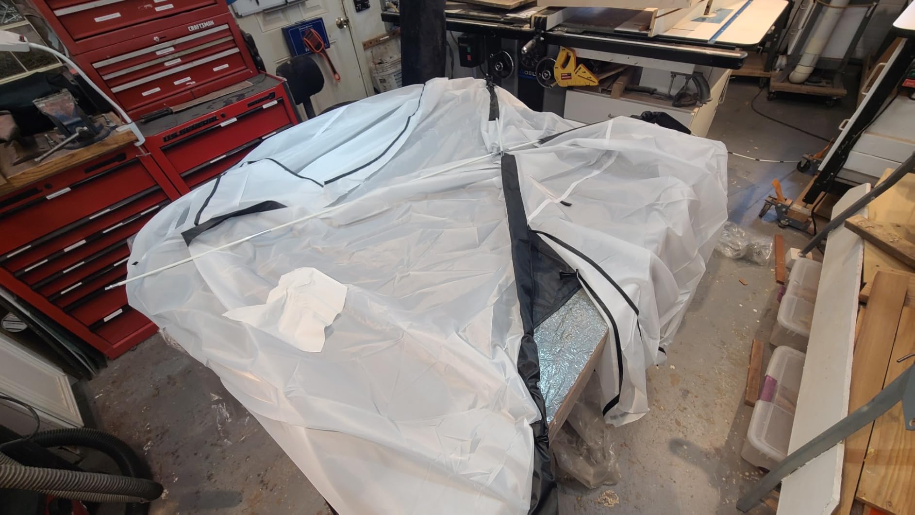 3.1x3.2x3.3ft Portable Spray Paint Booth Tent for Spray Painting Furniture customer photo 2