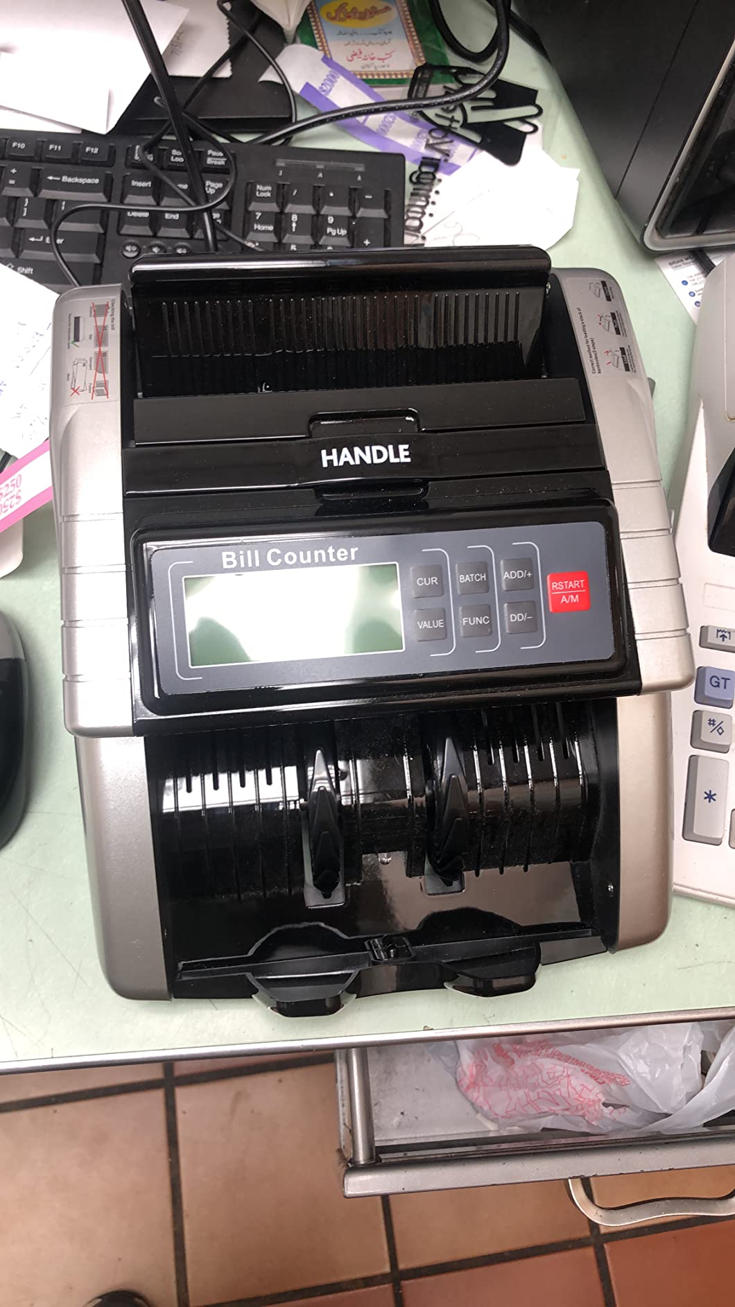 Aneken Money Counter Machine with Value Count, Dollar, Euro UV/MG/IR/DD/DBL/HLF/CHN Counterfeit Bill Detectors，Add and Batch Modes, Cash Counter with LCD Display customer photo 1
