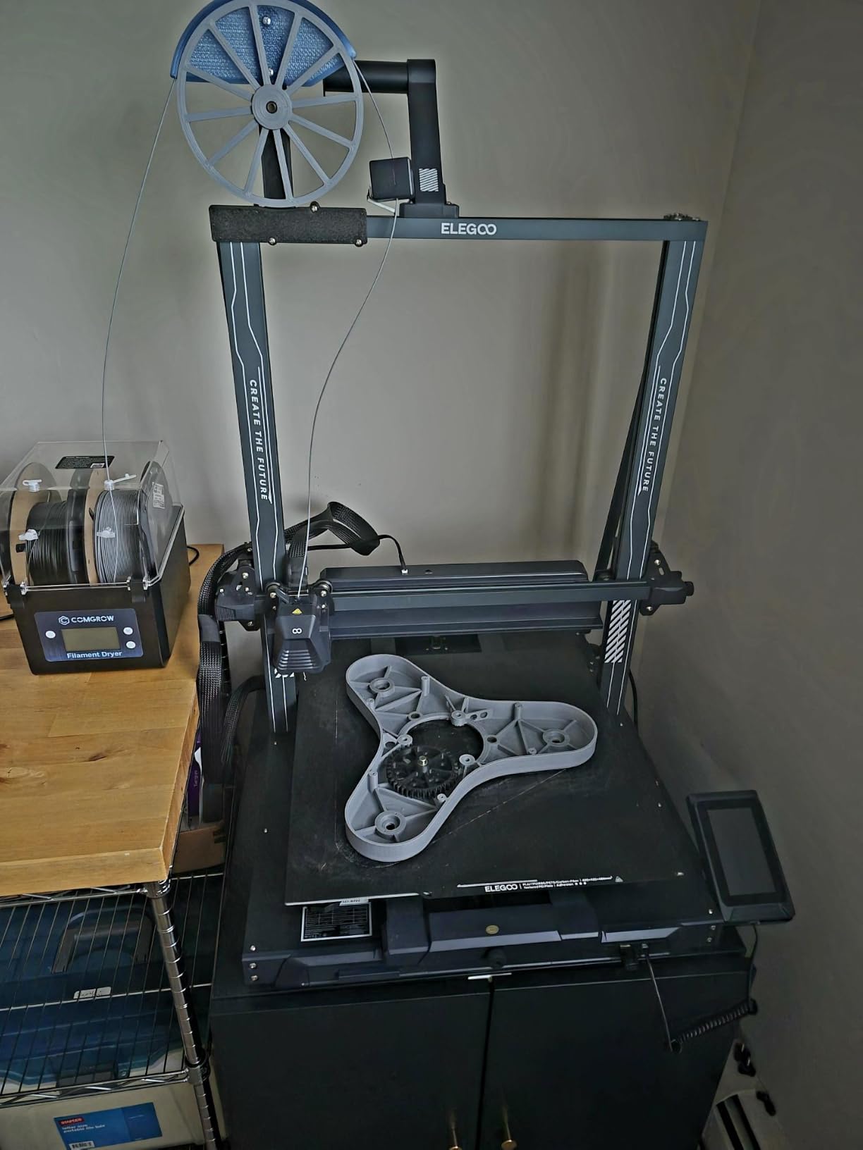 Comgrow 3D Printer Filament Dryer Box, Comgrow 3D Filament Storages, Keeping Filaments Dry During 3D Printing, Compatible with 1.75mm/2.85mm PLA ABS Material, Filament Dehydrator, Spool Holder customer photo 2