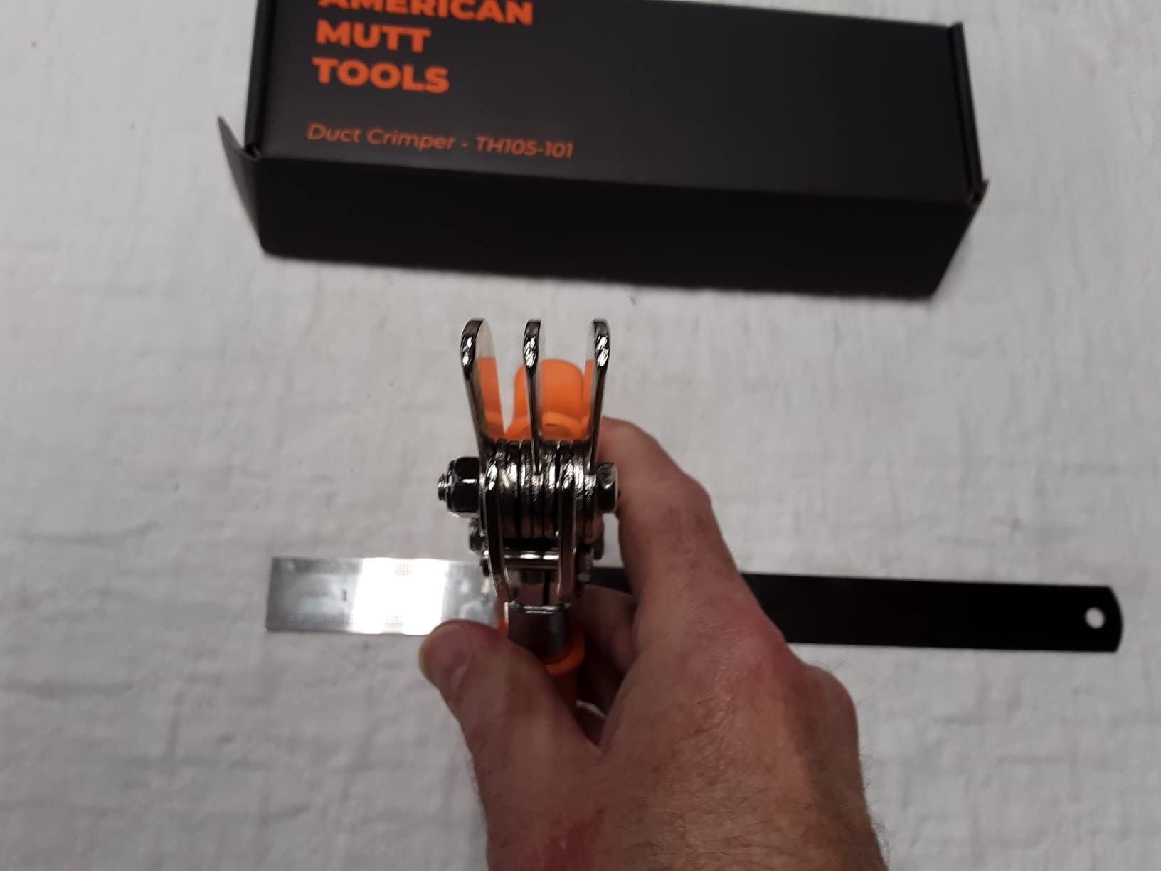 Mutt Tools Pipe Crimper Tool 5 Blade Duct Crimper for HVAC Metal customer photo 2
