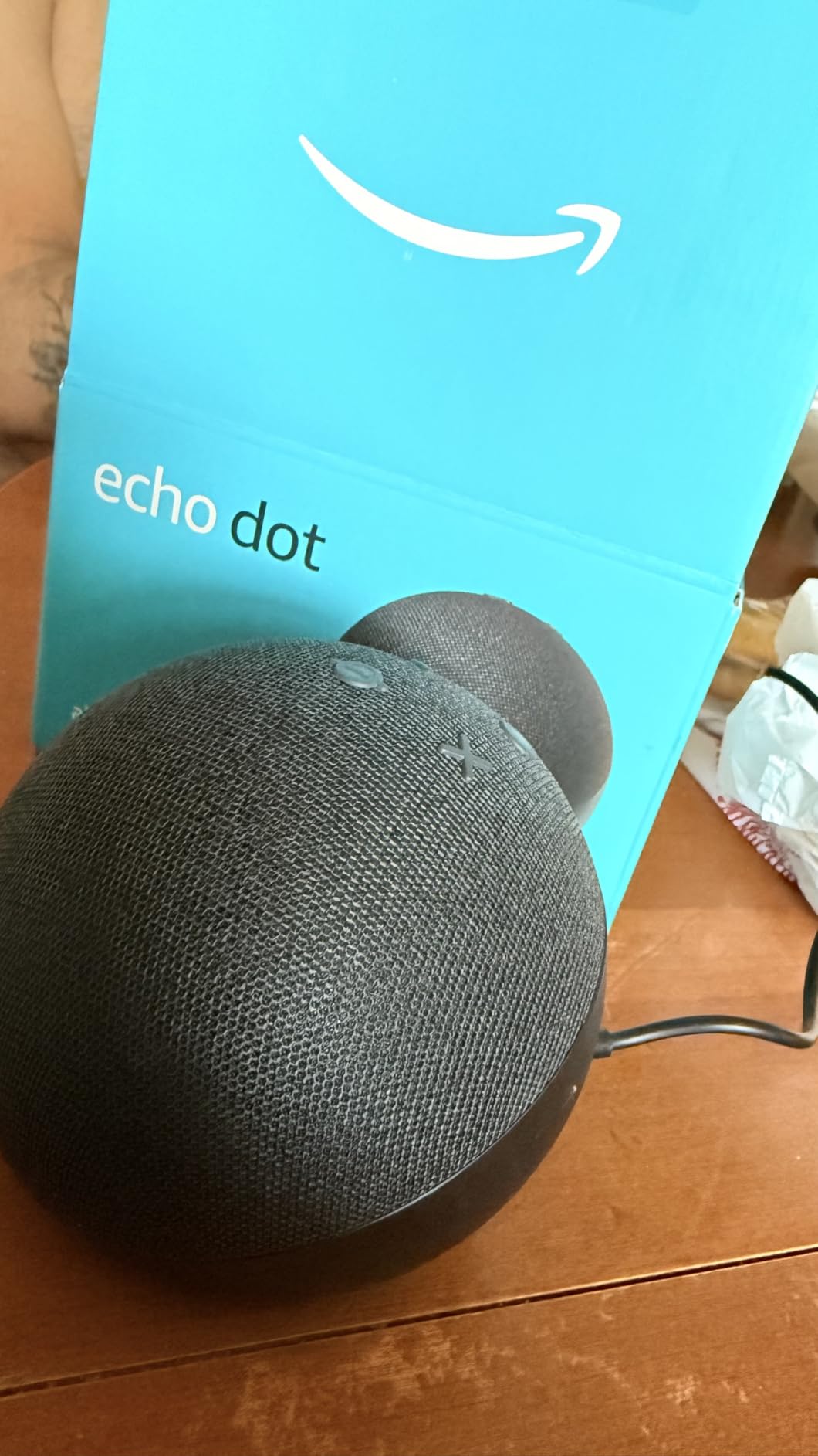 Amazon Echo Dot (newest model) - Vibrant sounding speaker, Designed for Alexa+, Great for bedrooms, dining rooms and offices, Glacier White customer photo 2