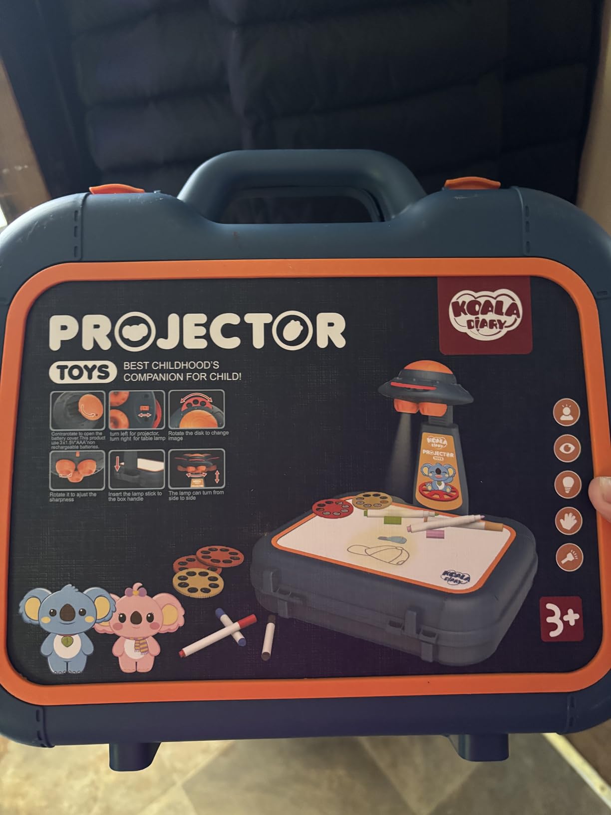 Gohero Drawing Projector for Kids Art Sketching Toy Set 64 Images Ages 3-6 | With 10 pens, 3 stencils, paper | 360° rotatable, focus adj. | Sturdy box, portable | Learn drawing | Gift 3-6 customer photo 1