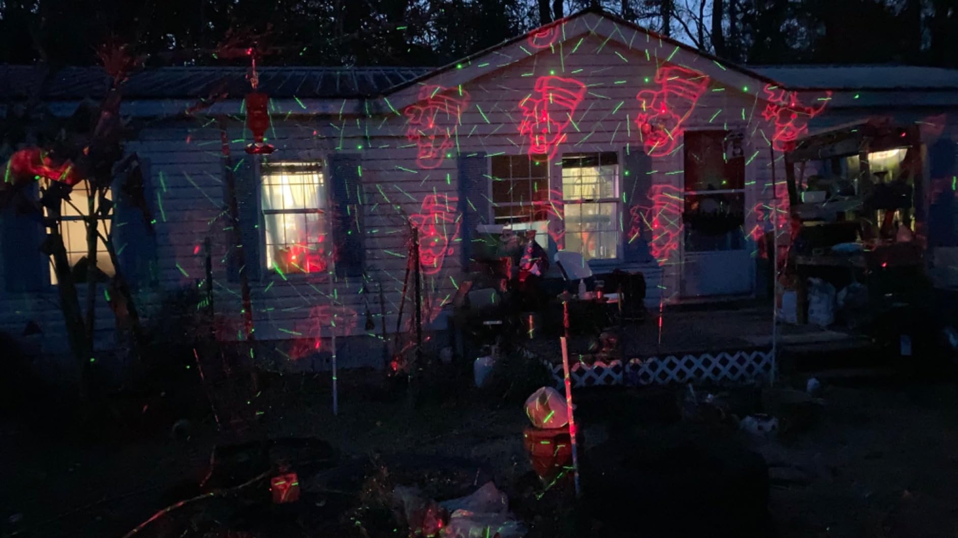 Laser Christmas Projector Lights Outdoor: Waterproof Outdoor Christmas Decorations Laser Light, Projection Christmas Lights for Outside with 5 Patterns, Xmas Spotlight for Yard Garden Holiday Party customer photo 1