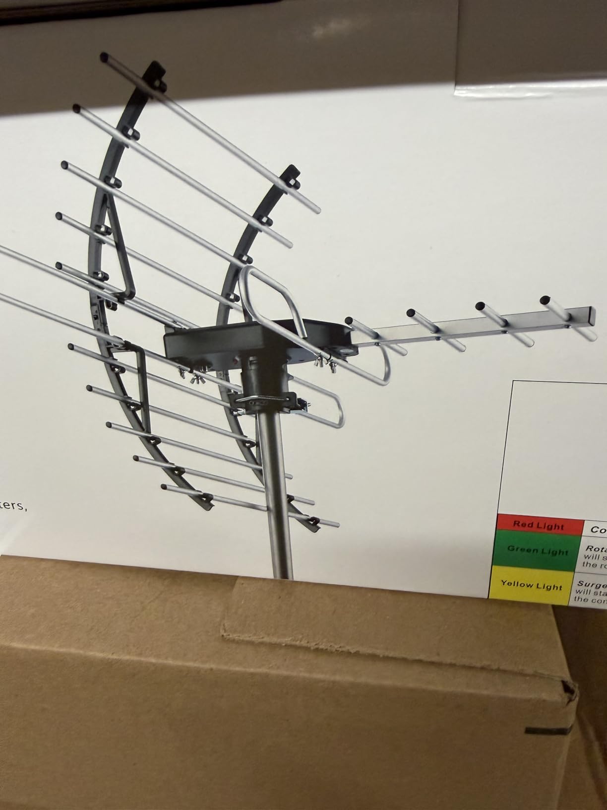 PIBIDI Amplified TV Antenna for Attic/Outdoor, 360° Remote Rotation | Long-Range UHF/VHF Reception for Local Channels, High-Gain Amplifier, 4K/1080P, Mounting Pole, 40ft RG6 Cable Included customer photo 1