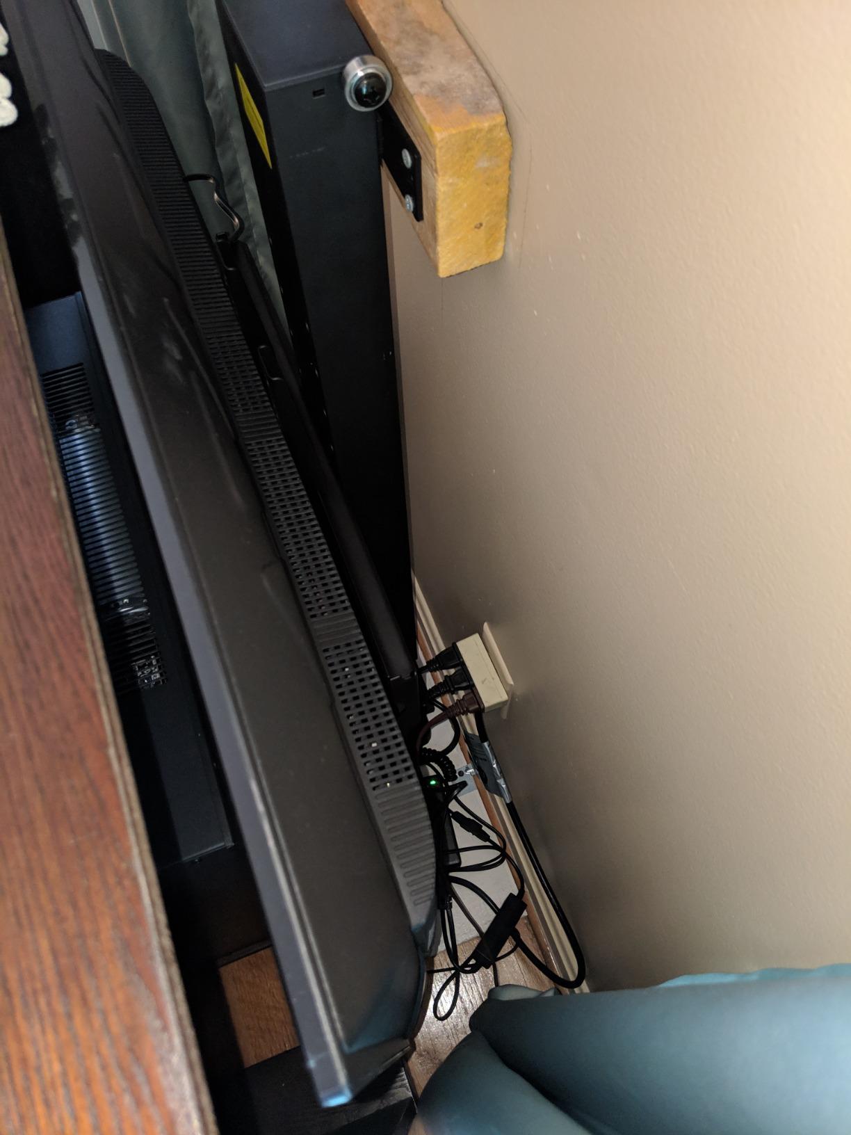 VIVO Black Motorized TV Stand for 32 to 65 inch Screens, MOUNT-E-UP65A customer photo 1
